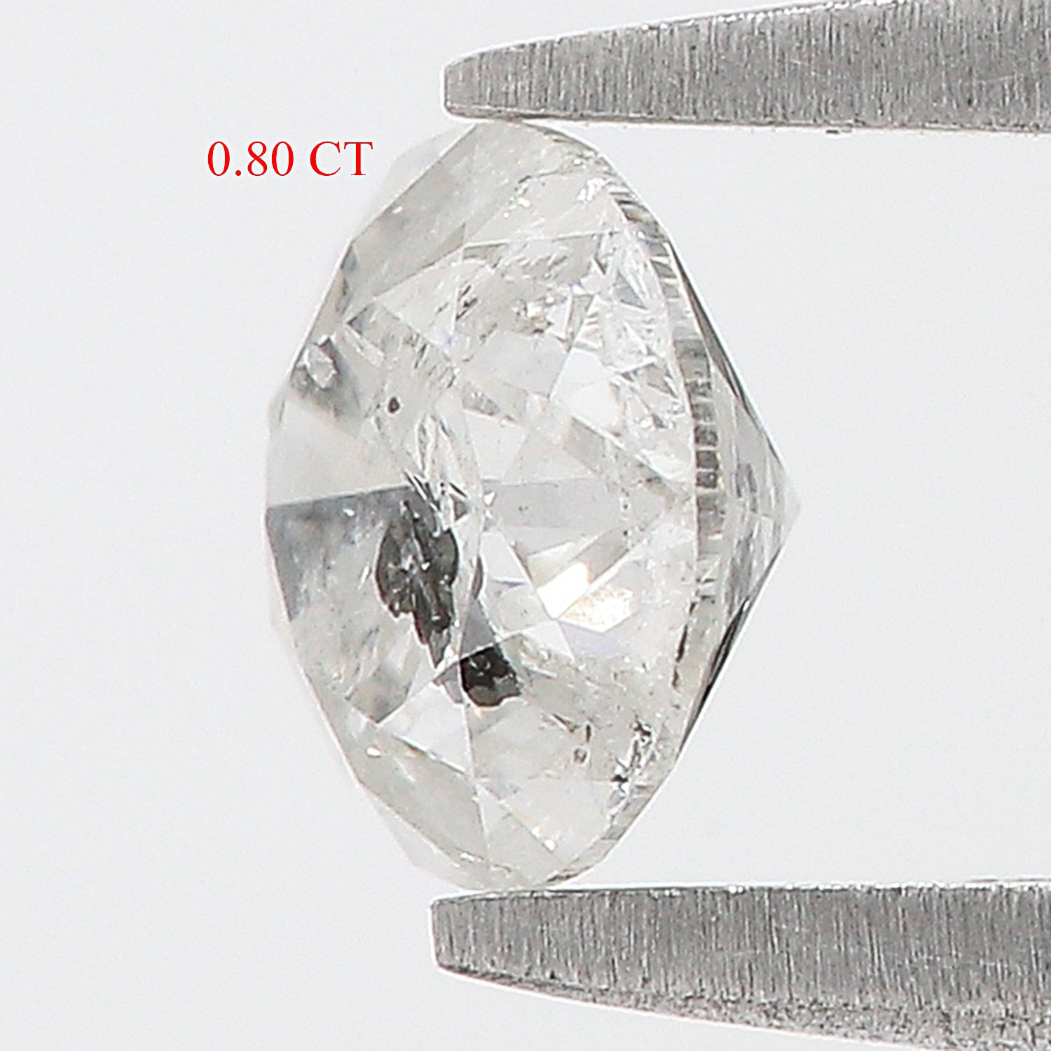 0.80 CT Natural Loose Round Shape Diamond Salt And Pepper Round Diamond 5.80 MM Natural Black Grey Color Round Brilliant Cut Diamond LQ5568