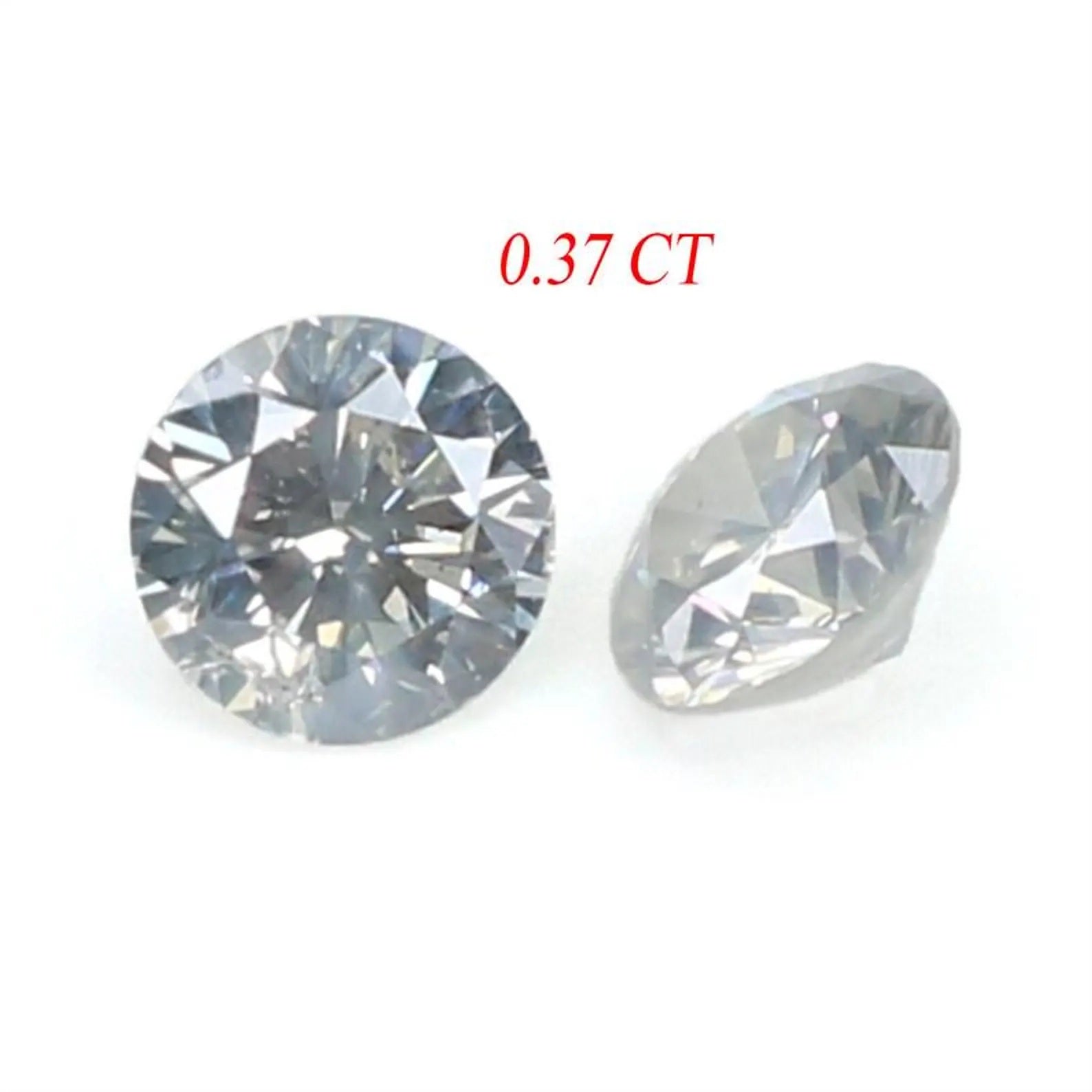 0.37 Ct Natural Loose Round Cut Pair Diamond White - H Color Round Diamond 3.60 MM Natural White Color Round Brilliant Cut Diamond QN1870