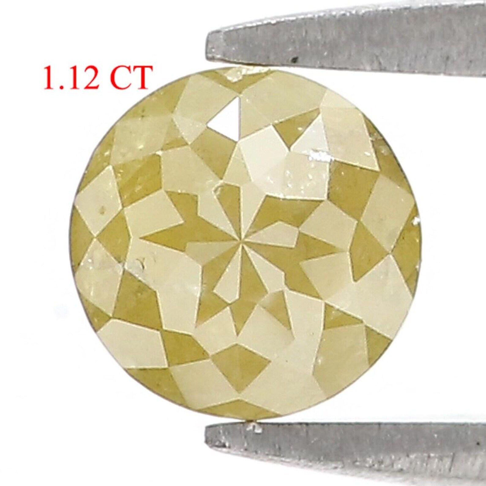 1.12 CT Natural Loose Round Rose Cut Diamond Yellow Color Round Shape Diamond 5.90 MM Natural Yellow Color Round Rose Cut Diamond NQ763