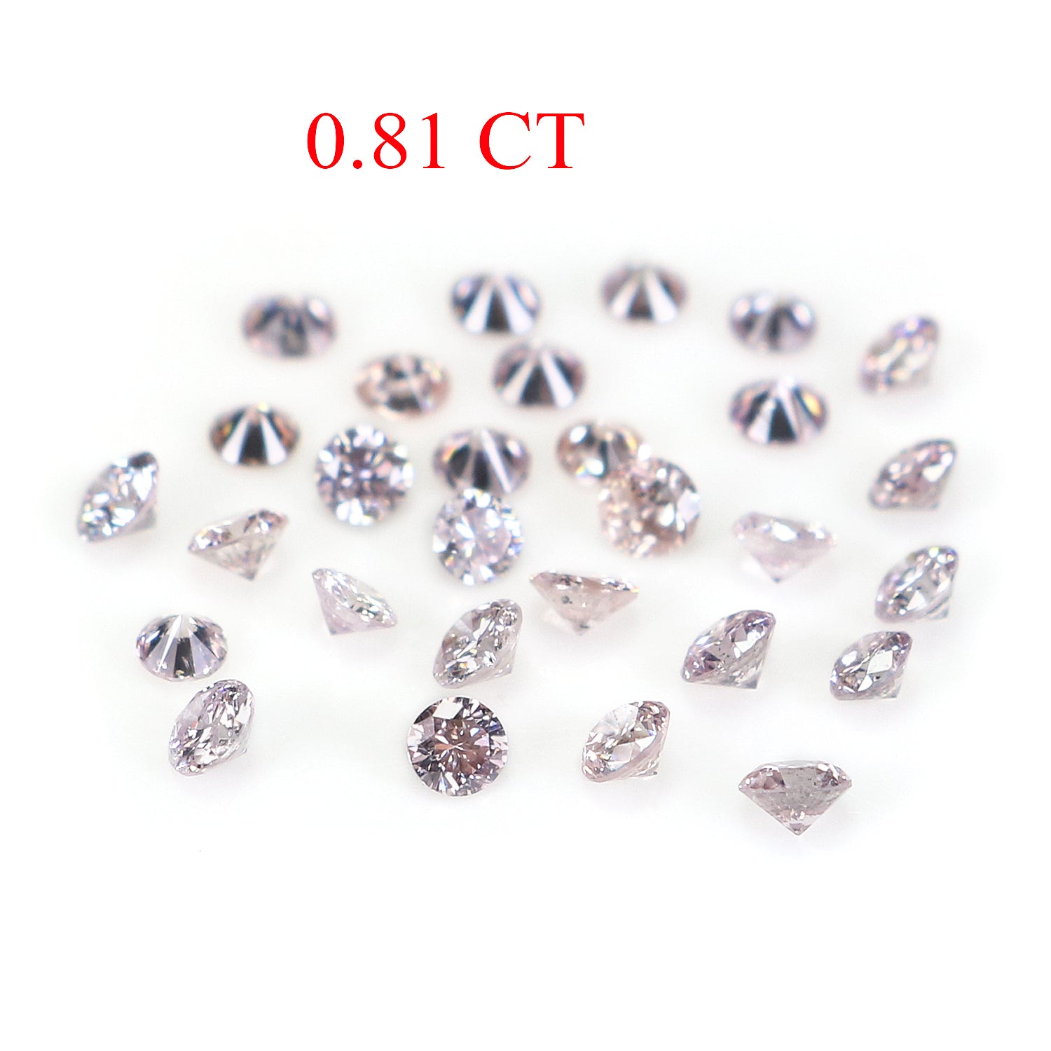 0.81 Ct Natural Loose Round Brilliant Cut Diamond Pink Color Round Cut Diamond 1.70 MM Natural Diamond Pink Color Round Shape Diamond LQ954