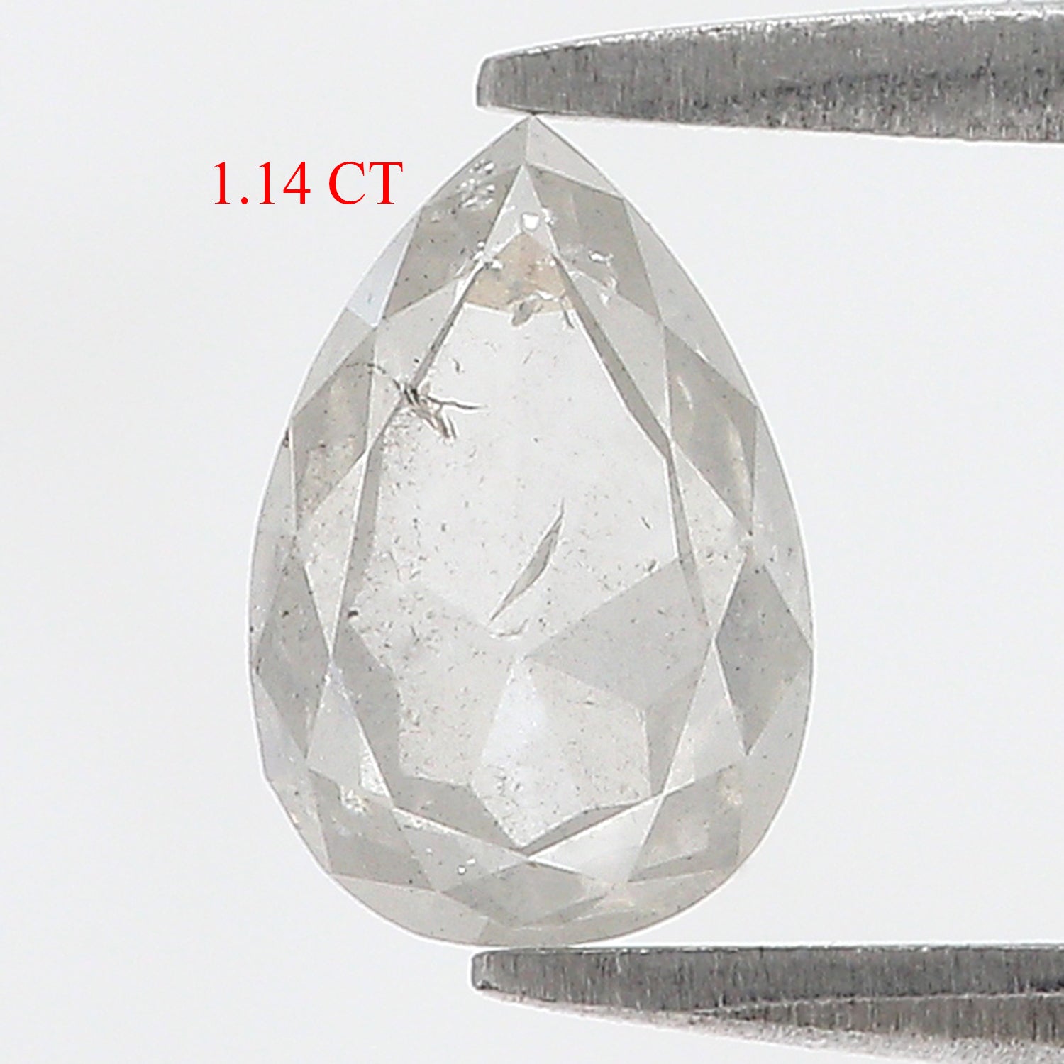 1.14 CT Natural Loose Pear Shape Diamond White -G Color Pear Cut Diamond 8.45 MM Natural Loose White -G Color Pear Rose Cut Diamond L3608