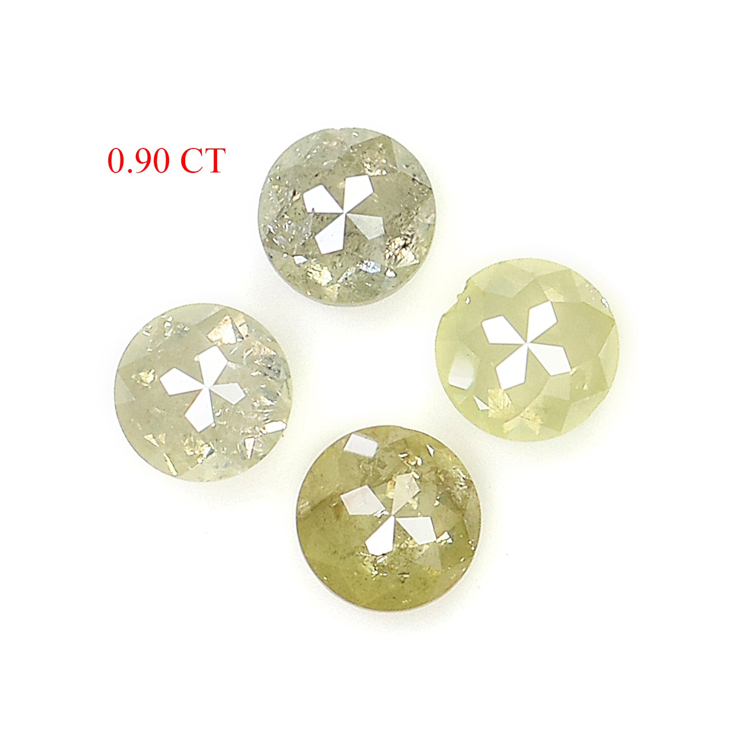 0.90 CT Natural Loose Round Rose Cut Diamond Yellow Color Round Shape Diamond 3.50 MM Natural Loose Grey Color Round Rose Cut Diamond LQ5038