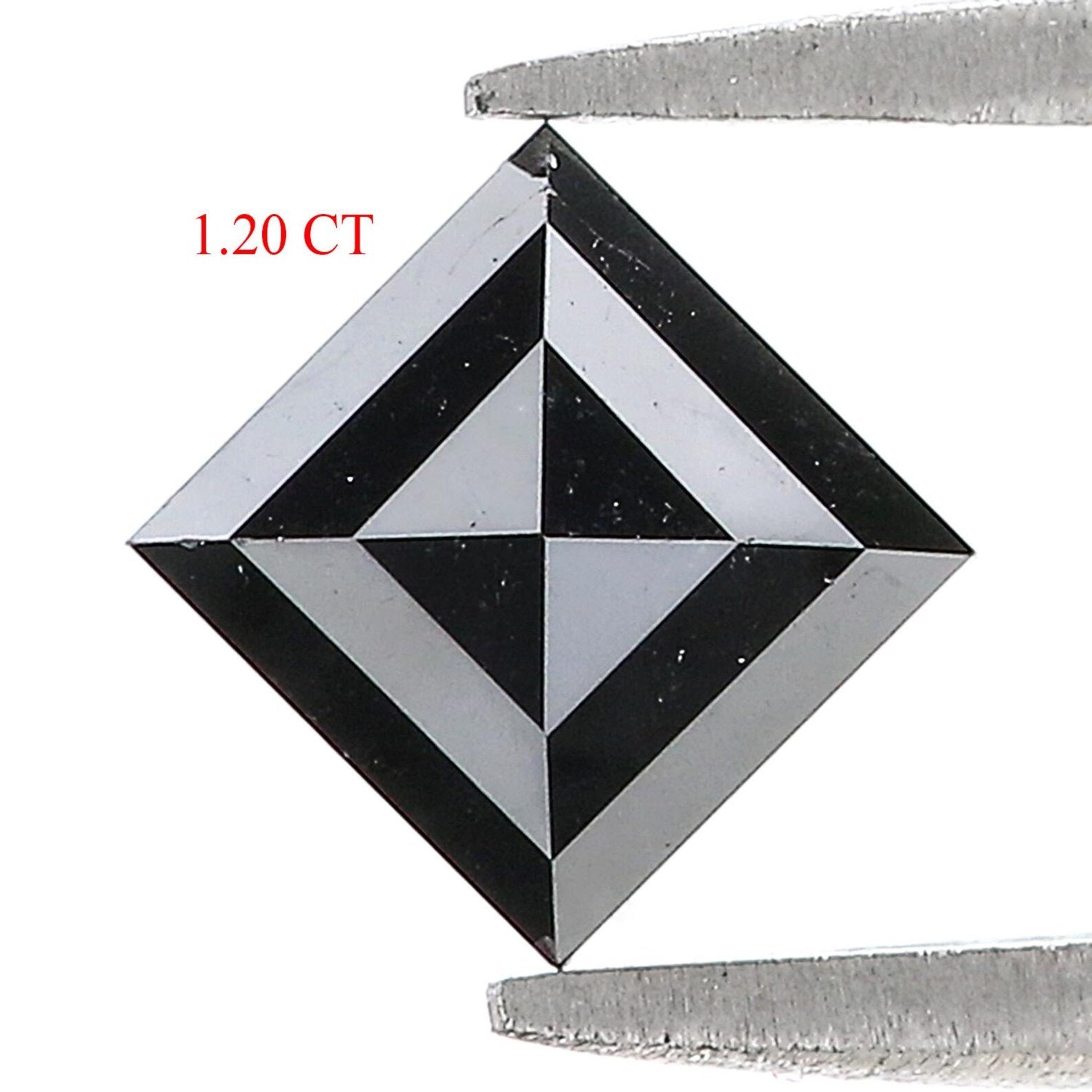 1.20 CT Natural Loose Kite Shape Diamond Black Color Kite Cut Diamond 8.35 MM Natural Loose Diamond Black Color Kite Rose Cut Diamond QN553