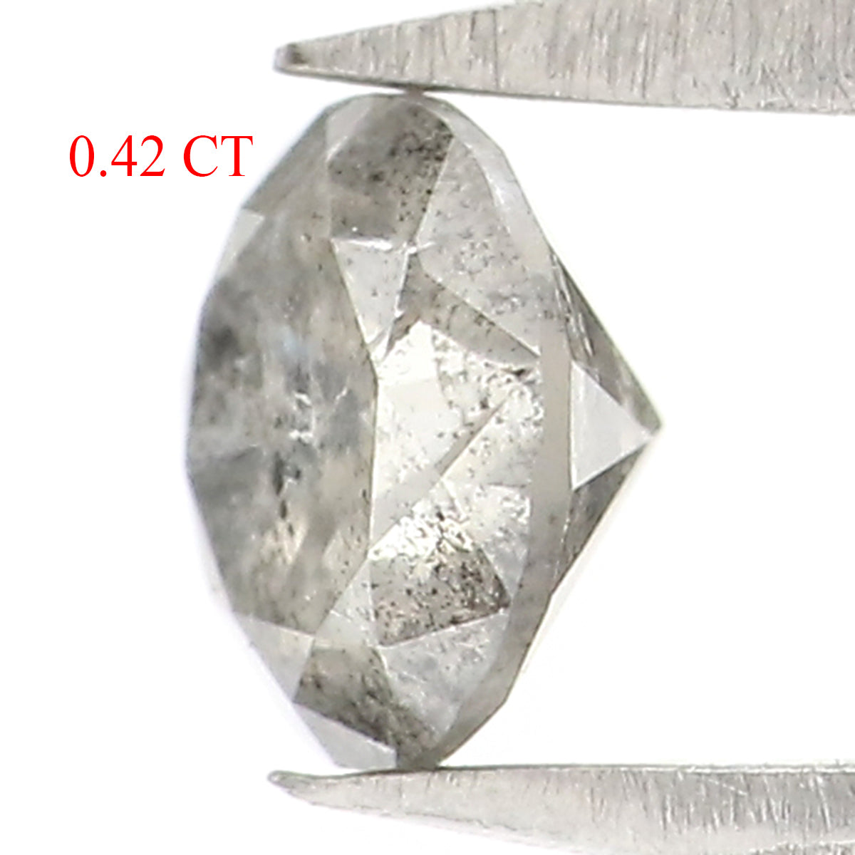 Natural Loose Round Diamond, Salt And Pepper Round Diamond, Natural Loose Diamond, Round Brilliant Cut Diamond, 0.42 CT Round Shape L2804