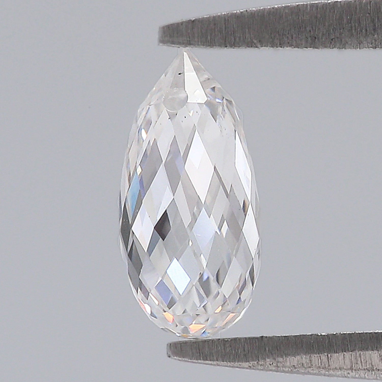 0.87 CT Lab Grown Briolette Cut Diamond White - F Color VS1 Clarity Diamond Lab Grown CVD Diamond Lab Created Drop Rose Cut Diamond L3379