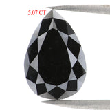 Natural Loose Pear Diamond, Black Color Pear Diamond, Natural Loose Diamond, Pear Rose Cut Diamond, Rose Cut Pear, 5.07 CT Pear Shape KDL3000