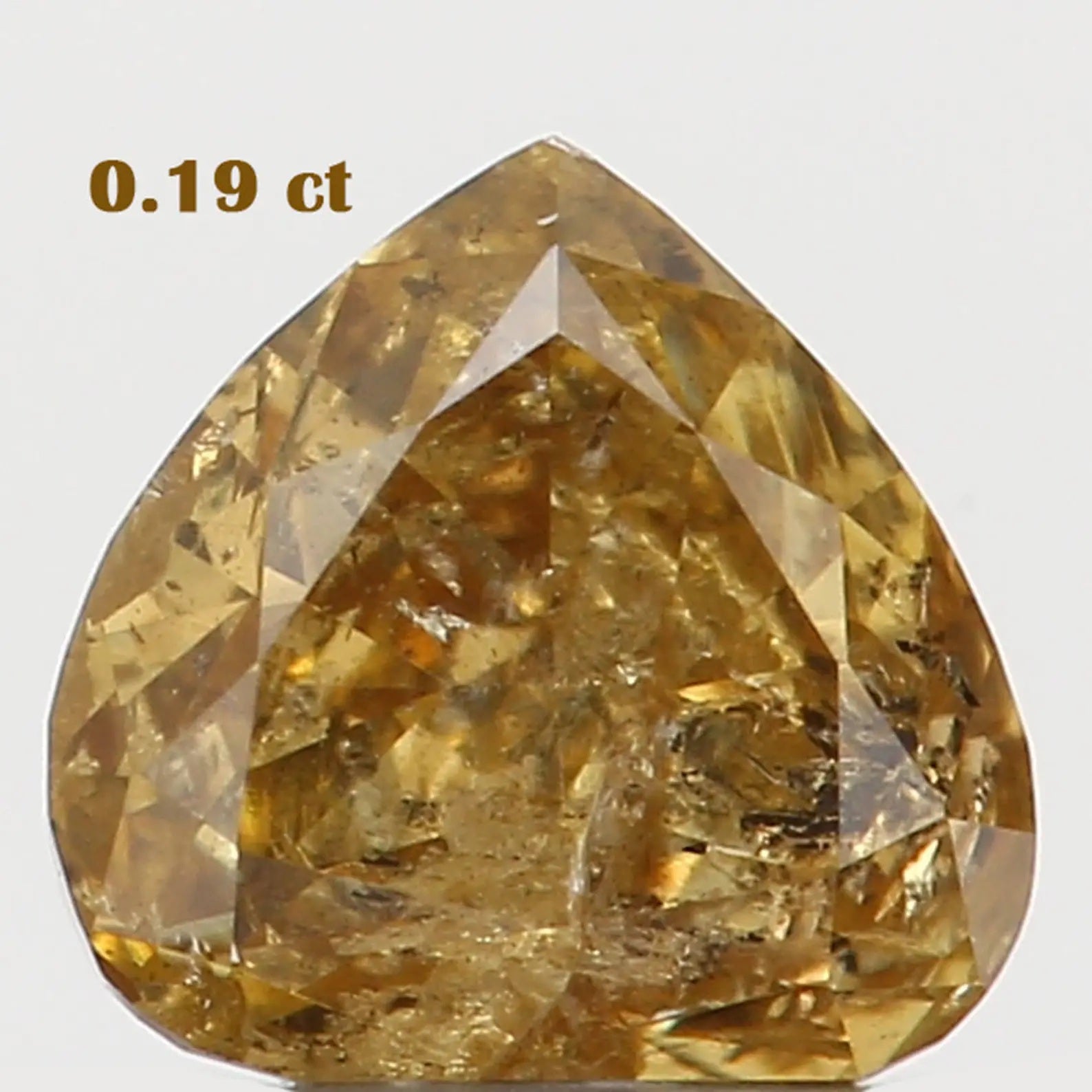 0.19 Ct Natural Loose Heart Shape Diamond Yellow Green Color Heart Diamond 3.70 MM Natural Loose Diamond Heart Brilliant Cut Diamond N7306
