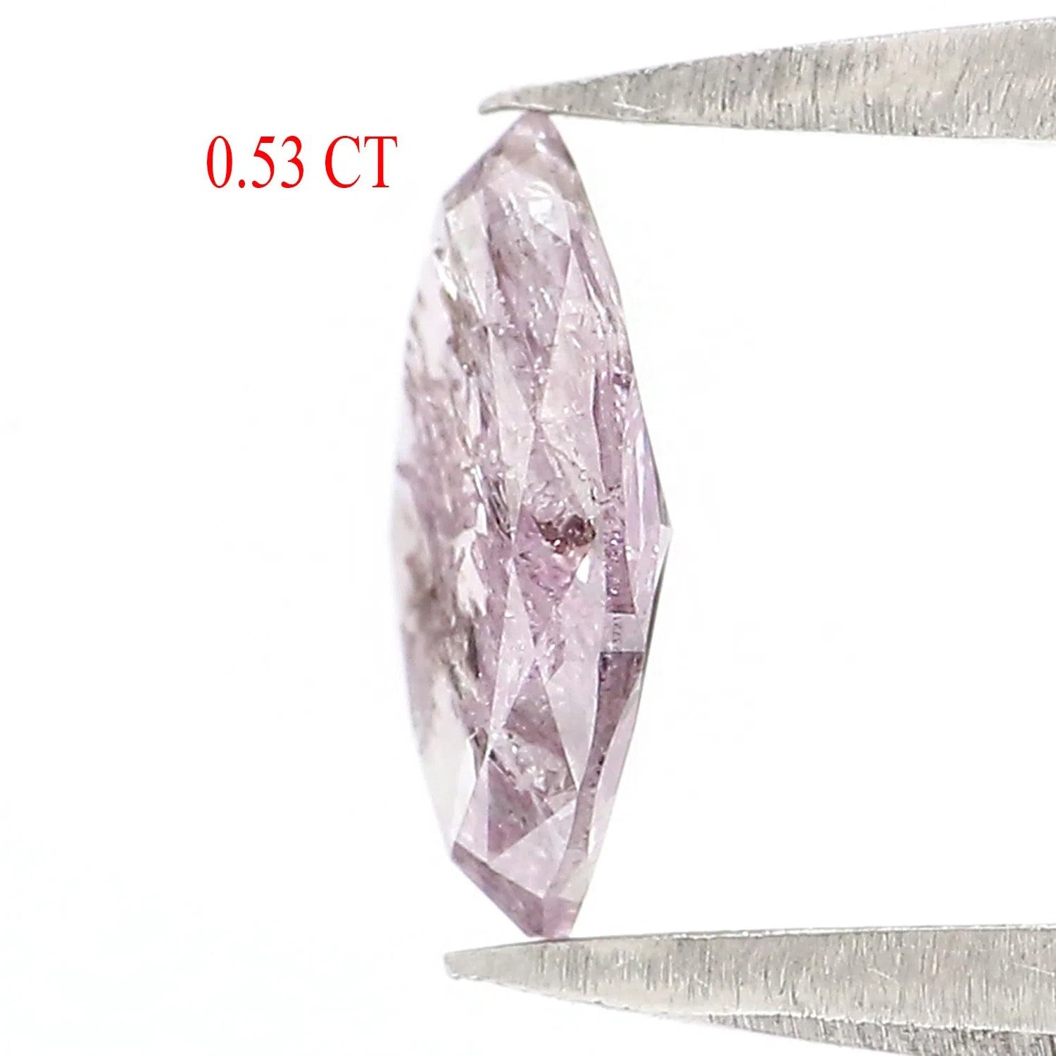 GIA Certified Natural Loose Marquise Modified Brilliant Cut Diamond 0.53 CT Loose Fancy Greyish Pink-Purple 7.45 MM Marquise Diamond QL6912