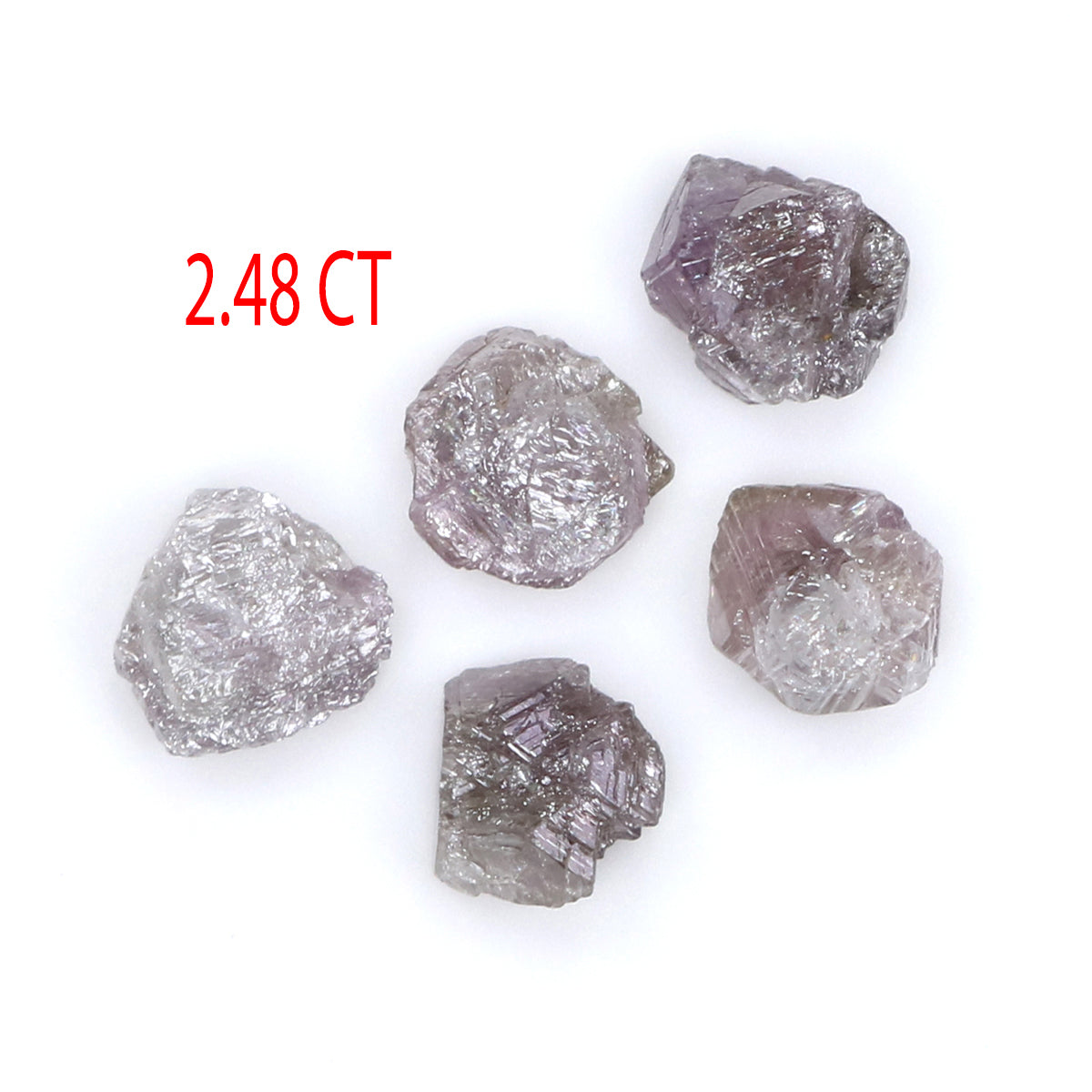 2.48 CT Natural Loose Rough Shape Diamond Pink Color Rough Cut Diamond 4.55 MM Natural Loose Diamond Rough Irregular Cut Diamond KDL9665