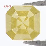 Natural Loose Emerald Diamond, Yellow Color Emerald Diamond, Natural Loose Diamond, Emerald Cut Diamond, 0.76 CT Emerald Shape Diamond L7718