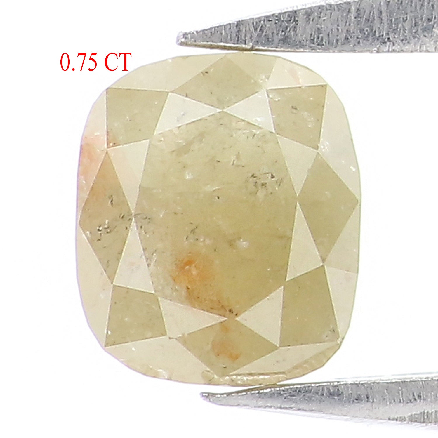 Natural Loose Cushion Diamond, Green Color Diamond, Natural Loose Diamond, Cushion Rose Cut Diamond, 0.75 CT Cushion Shape Diamond L7655