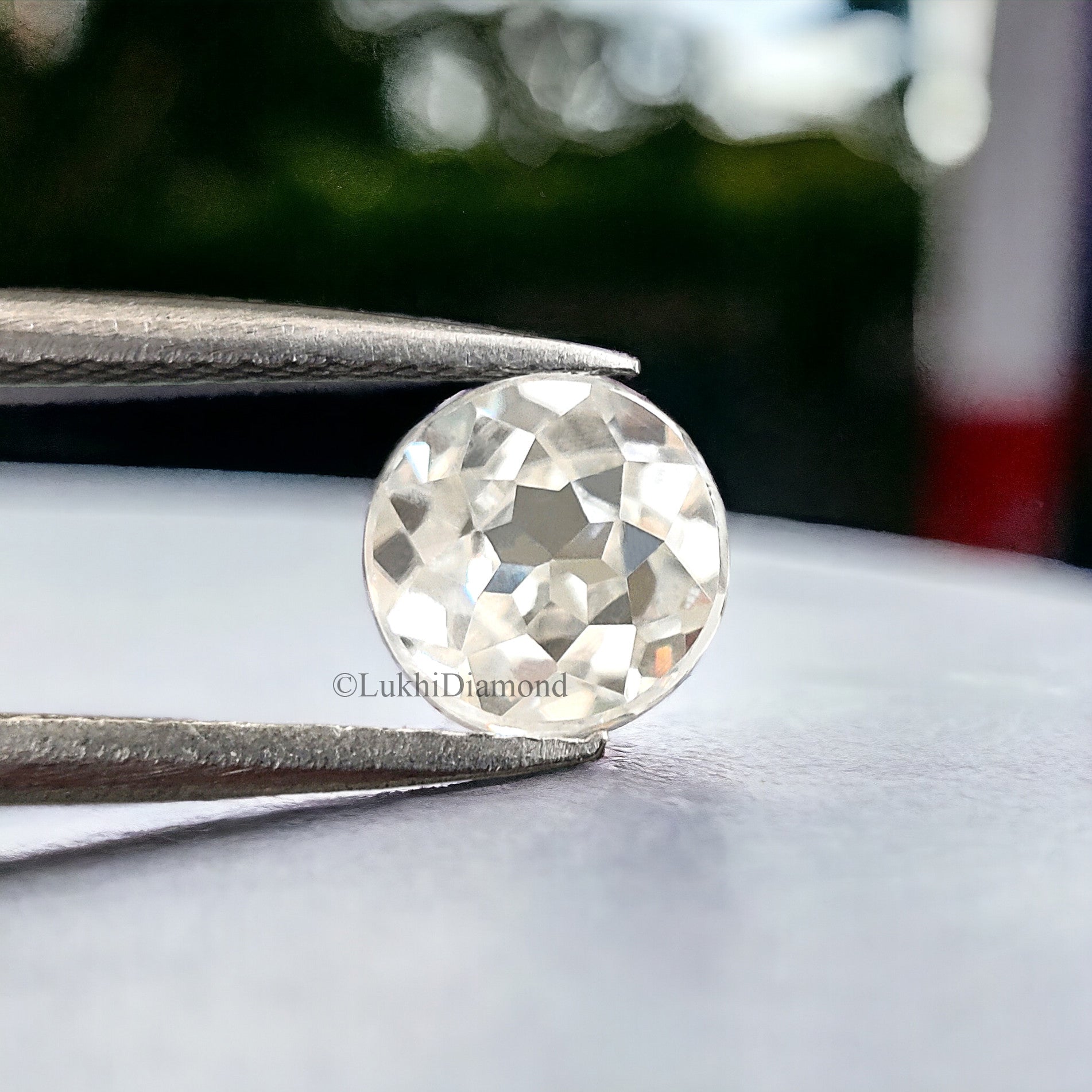 Round Rose Cut Loose White Moissanite Stone 6.5,7,8,9,10,11,12 MM Vintage Antique Handcrafted Eye Clean Moissanite Engagement Gift Ring Q147