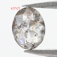 Natural Loose Oval Diamond, Salt And Pepper Oval Diamond, Natural Loose Diamond, Oval Rose Cut Diamond, 0.37 CT Oval Shape Diamond L9666