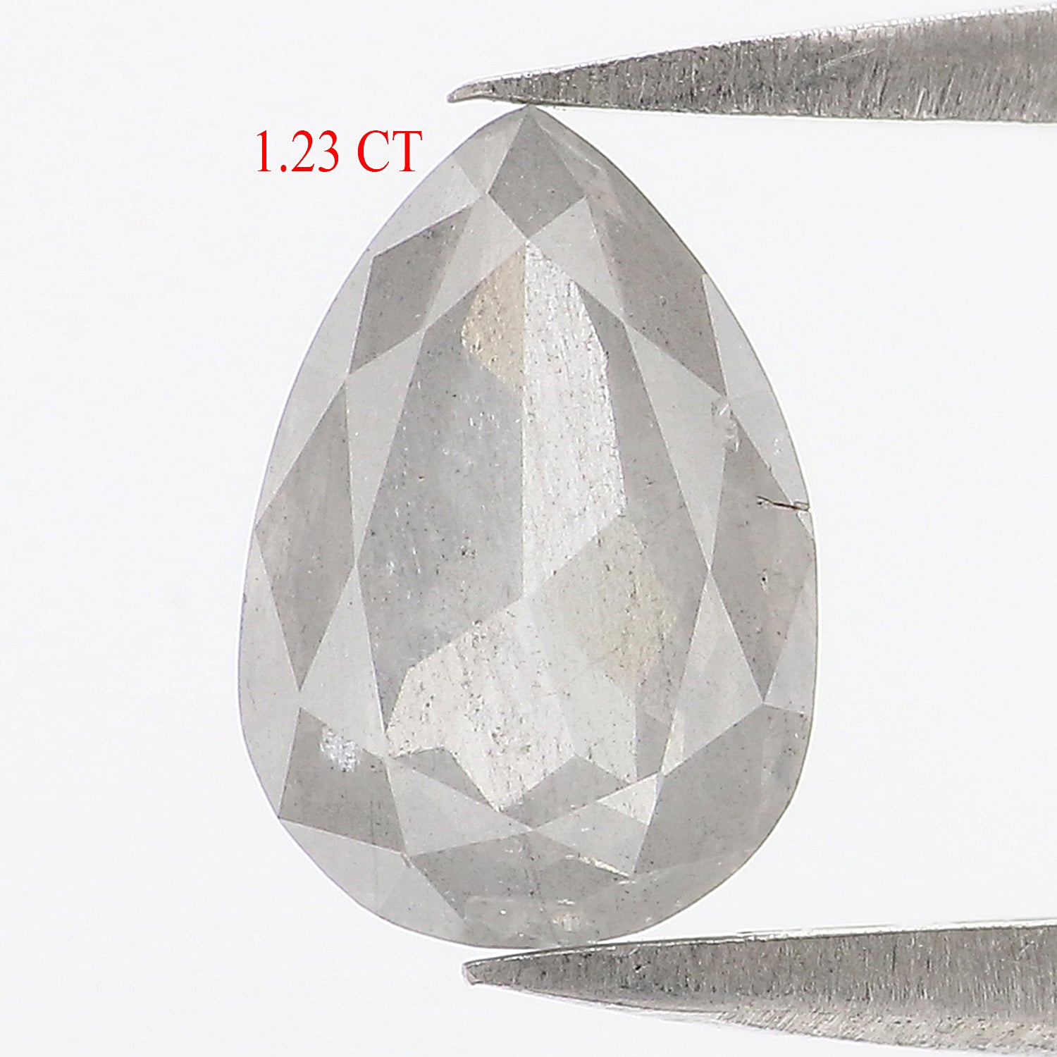 1.23 CT Natural Loose Pear Diamond Grey Color Pear Cut Diamond 8.40 MM Natural Loose Diamond Pear Rose Cut Diamond Pear Shape Diamond LQ2946