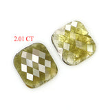 Natural Loose Cushion Pair Diamond, Yellow Color Diamond, Natural Loose Diamond, Cushion Cut Diamond, 2.01 CT Cushion Cut Pair Diamond L2993
