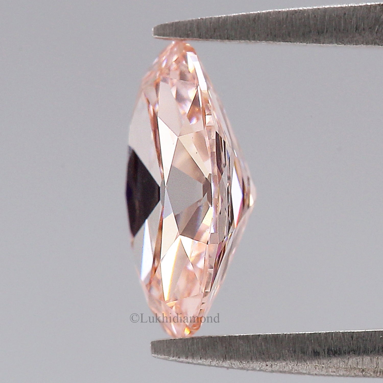 1.57 CT IGI Certified Oval Old European Cut Diamond Fancy Vivid Pink Color VS1 Clarity Diamond Lab Grown Diamond Lab Created Diamond L3575