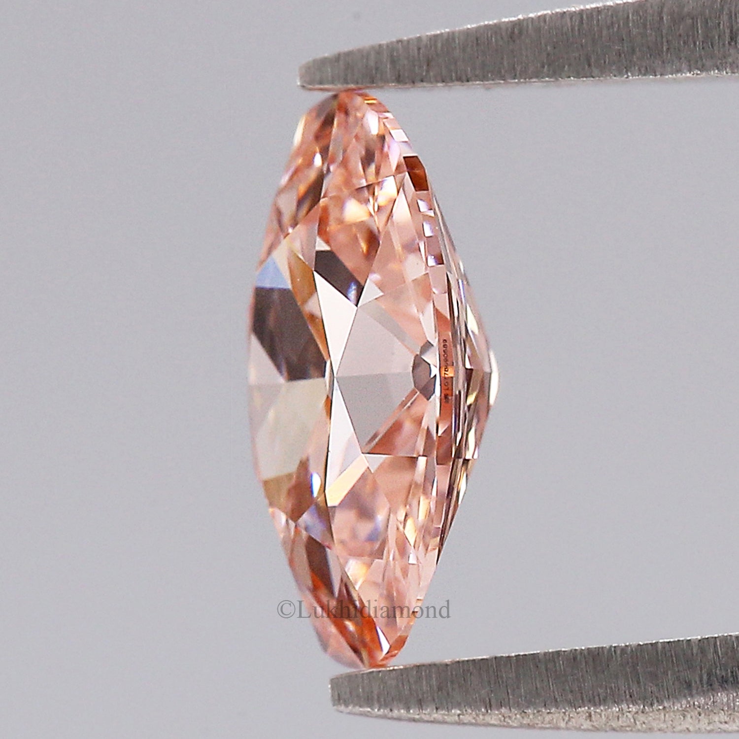 1.05 CT IGI Certified Oval Old European Cut Diamond Fancy Vivid Pink Color VS1 Clarity Diamond Lab Grown Diamond Lab Created Diamond L3585