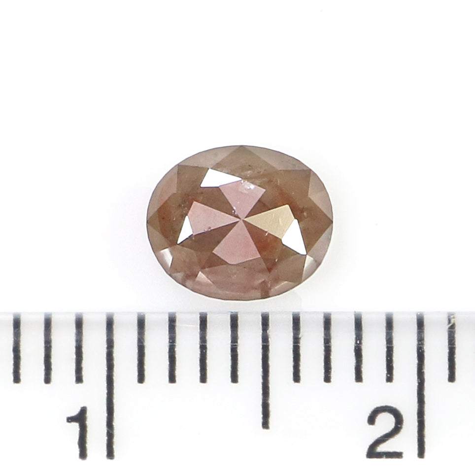 0.77 CT Natural Loose Oval Shape Diamond Brown Color Oval Cut Diamond 6.00 MM Natural Loose Diamond Brown Oval Shape Rose Cut Diamond N2655