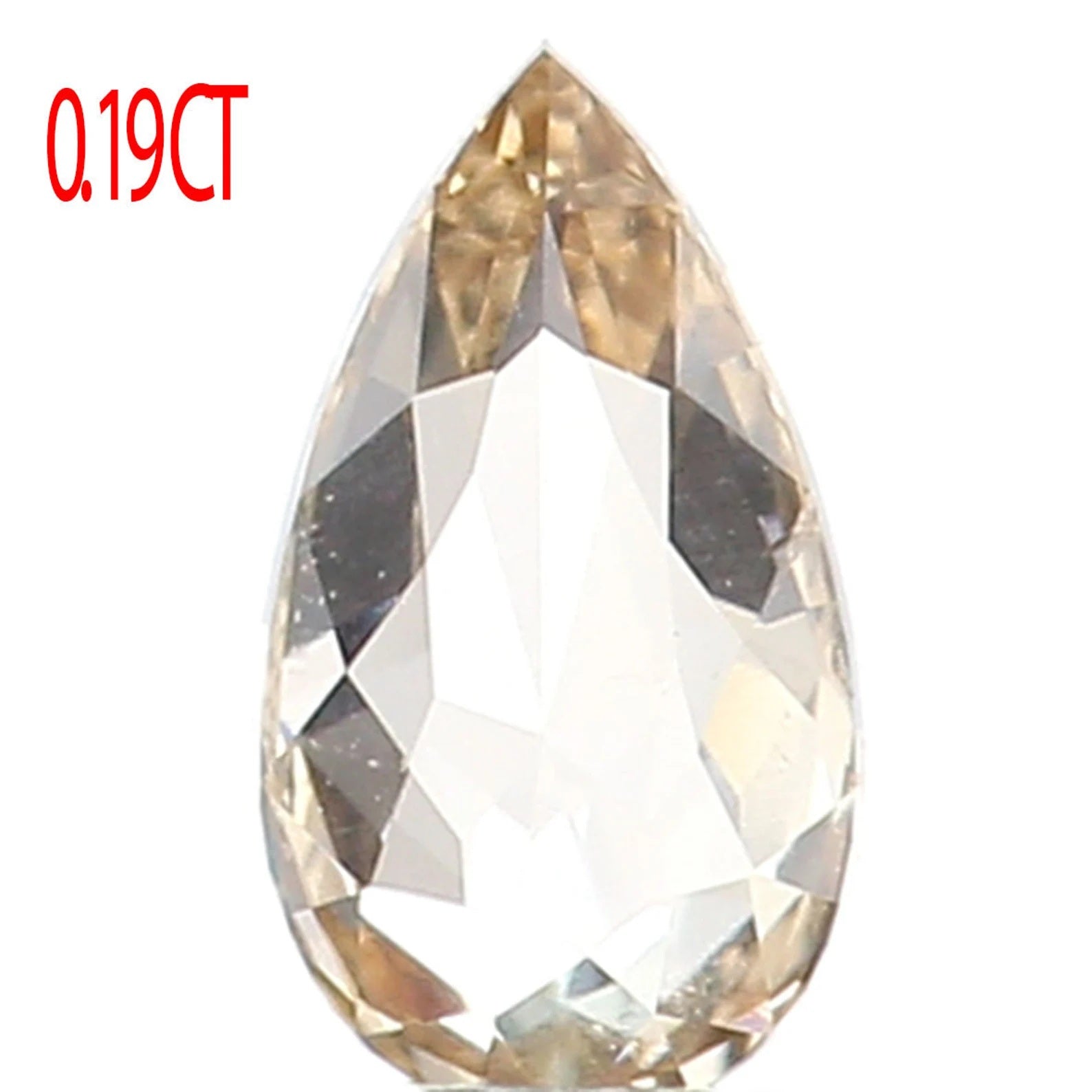 0.19 Ct Natural Loose Diamond, Yellow Pear Diamond, Rustic Diamond, Antique Diamond, Real Diamond, Grey Diamond, Fancy Shape Diamond N609