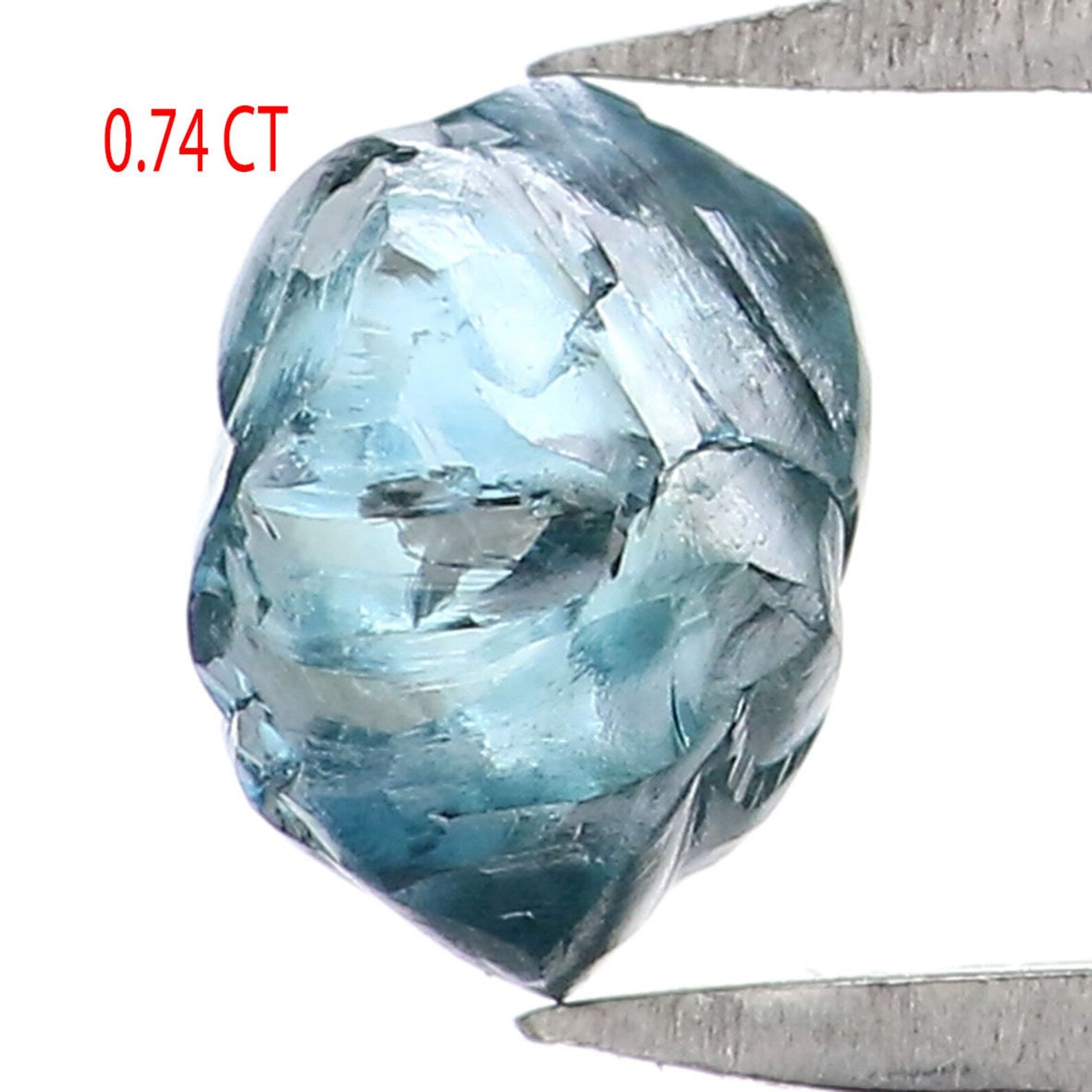 0.74 CT Natural Loose Rough Shape Diamond Blue Color Irregular Cut Diamond 5.65 MM Natural Loose Diamond Blue Rough Uncut Diamond NQ2024