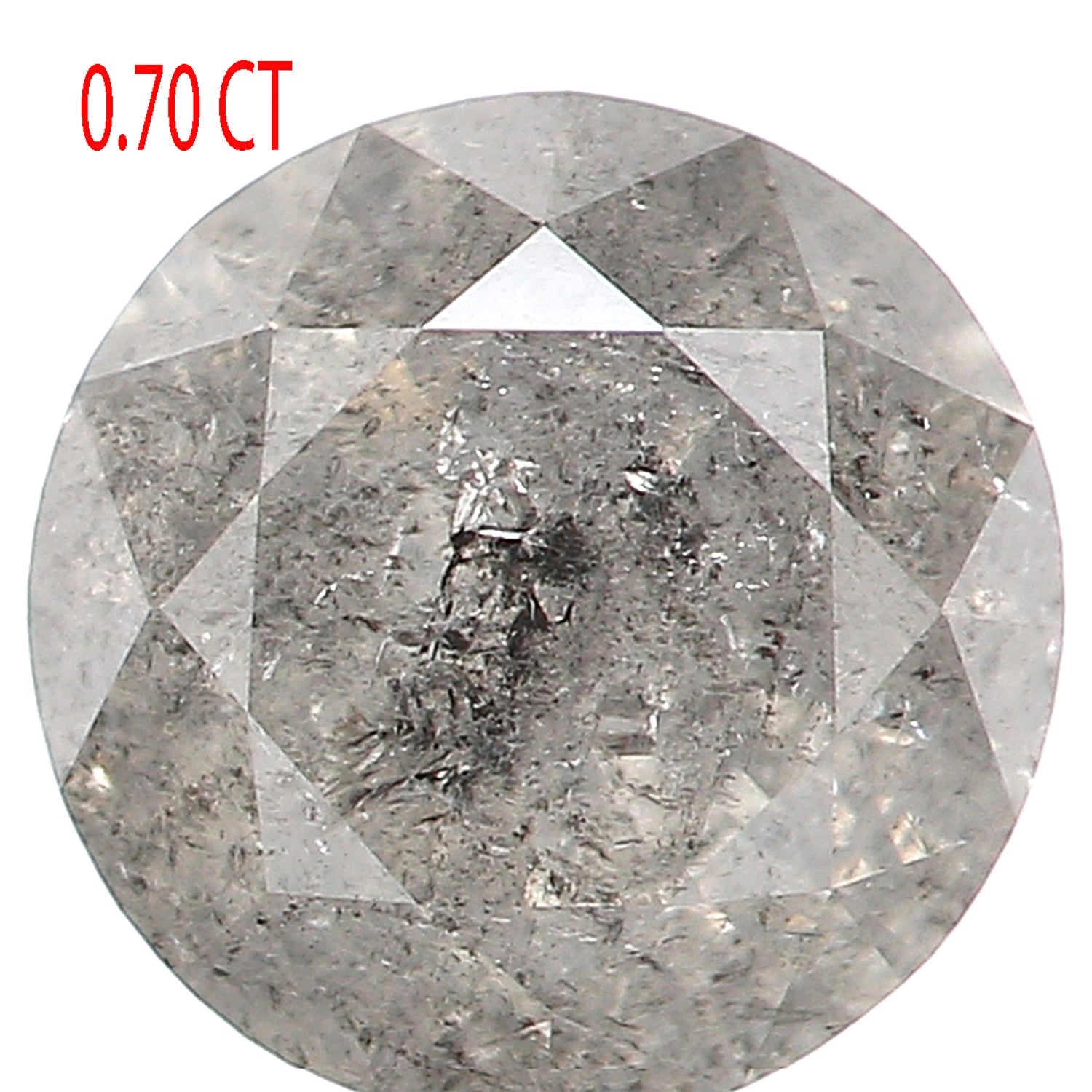 0.70 CT Natural Loose Round Shape Diamond Salt And Pepper Round Diamond 5.60 MM Natural Black Grey Color Round Brilliant Cut Diamond LQ446