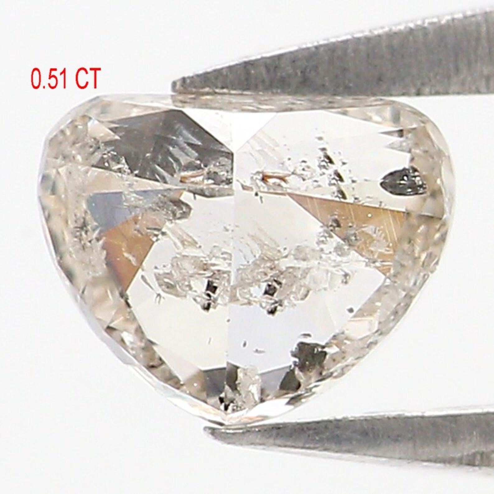 0.51 CT Natural Loose Heart Shape Diamond Yellow Grey Color Heart Diamond 4.30 MM Natural Loose Diamond Heart Brilliant Cut Diamond NQ7492