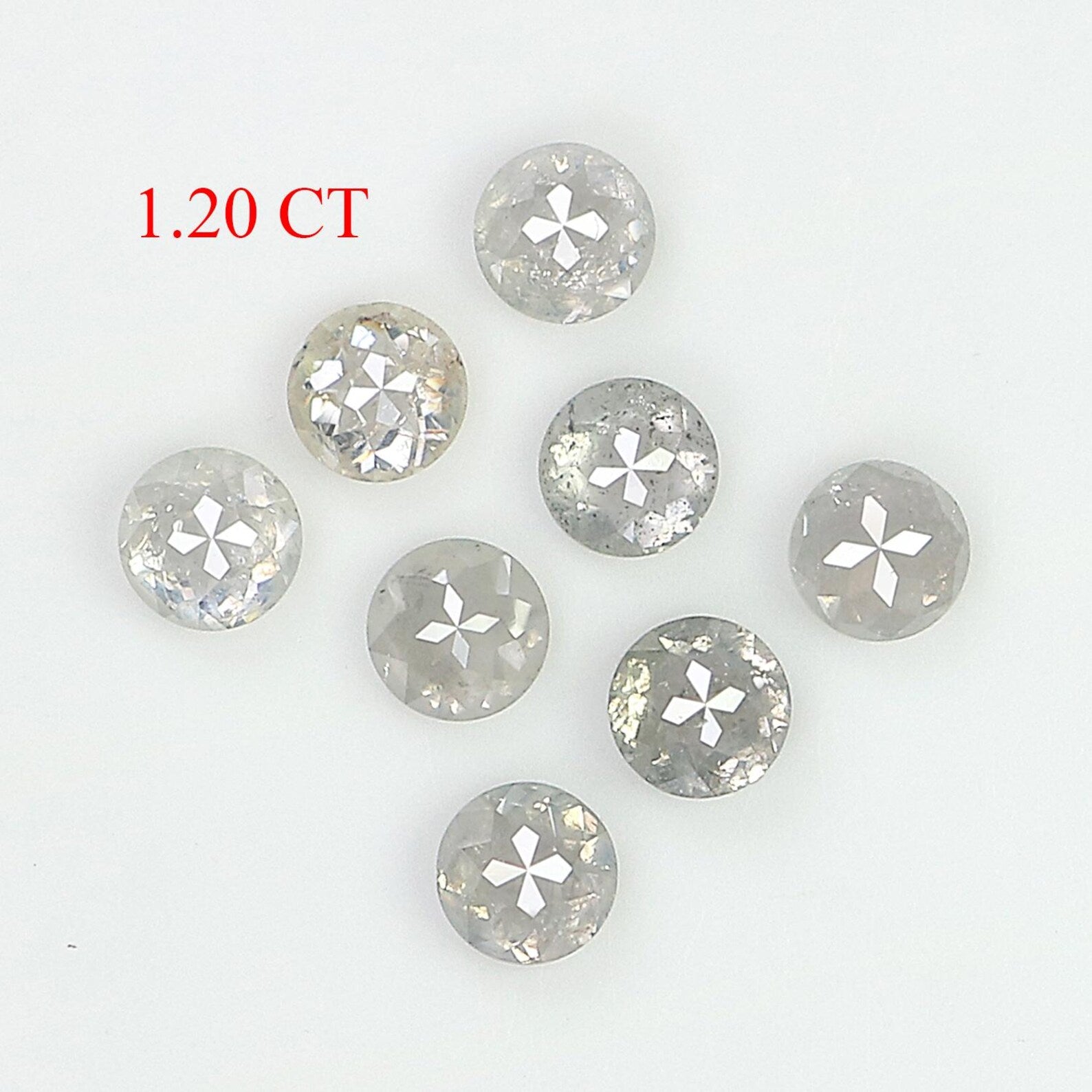 1.20 CT Natural Loose Round Shape Diamond Grey Color Round Diamond 3.05 MM Natural Loose Diamond Grey Color Round Rose Cut Diamond NQ2569