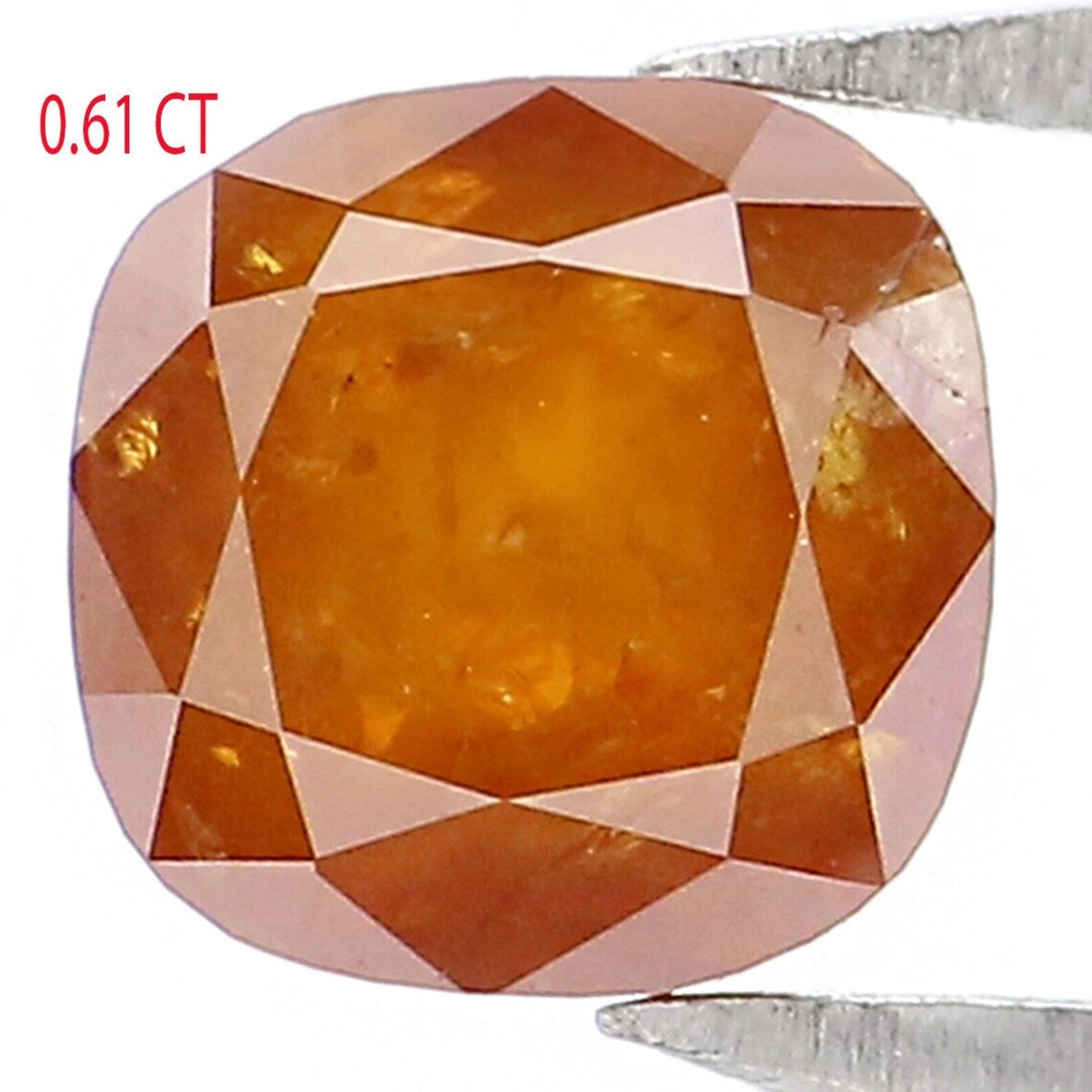 0.61 CT Natural Loose Cushion Shape Diamond Brown Color Cushion Cut Diamond 4.70 MM Natural Loose Diamond Cushion Rose Cut Diamond NQ1961