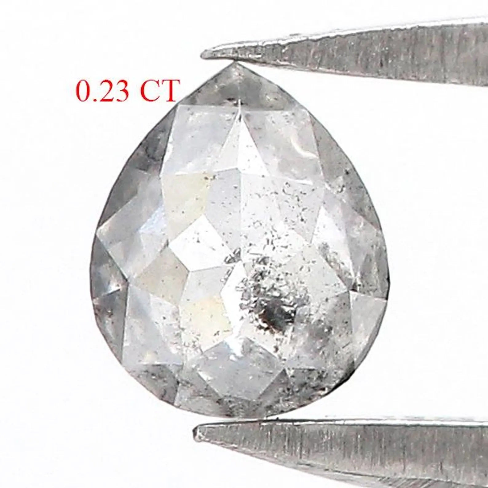0.23 CT Natural Loose Pear Shape Diamond Salt And Pepper Pear Cut Diamond 4.65 MM Natural Loose Diamond Pear Shape Rose Cut Diamond QN2529