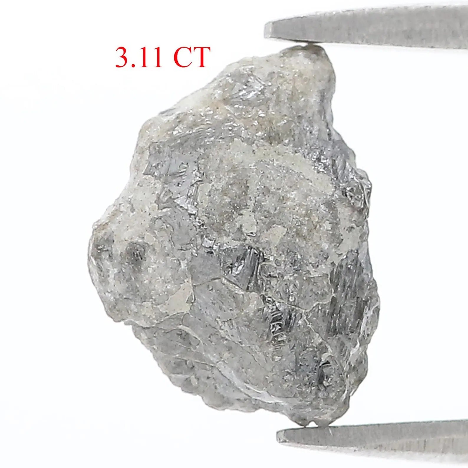 3.11 CT Natural Loose Rough Shape Diamond Grey Color Rough Uncut Diamond 11.25 MM Natural Grey Color Rough Irregular Cut Diamond NQ2588