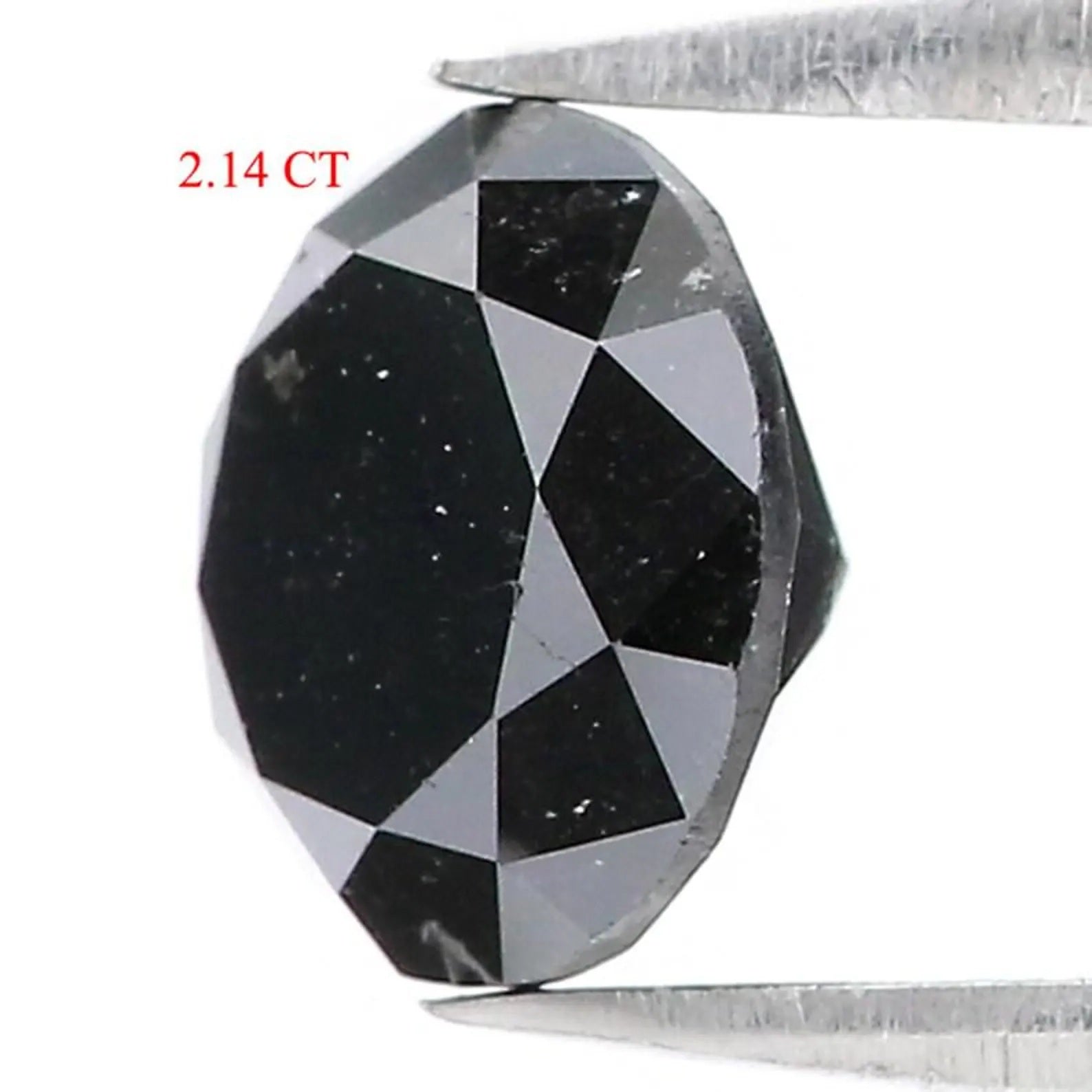 2.14 CT Natural Loose Round Shape Diamond Black Color Round Diamond 7.80 MM Natural Loose Black Color Round Brilliant Cut Diamond NQB1689
