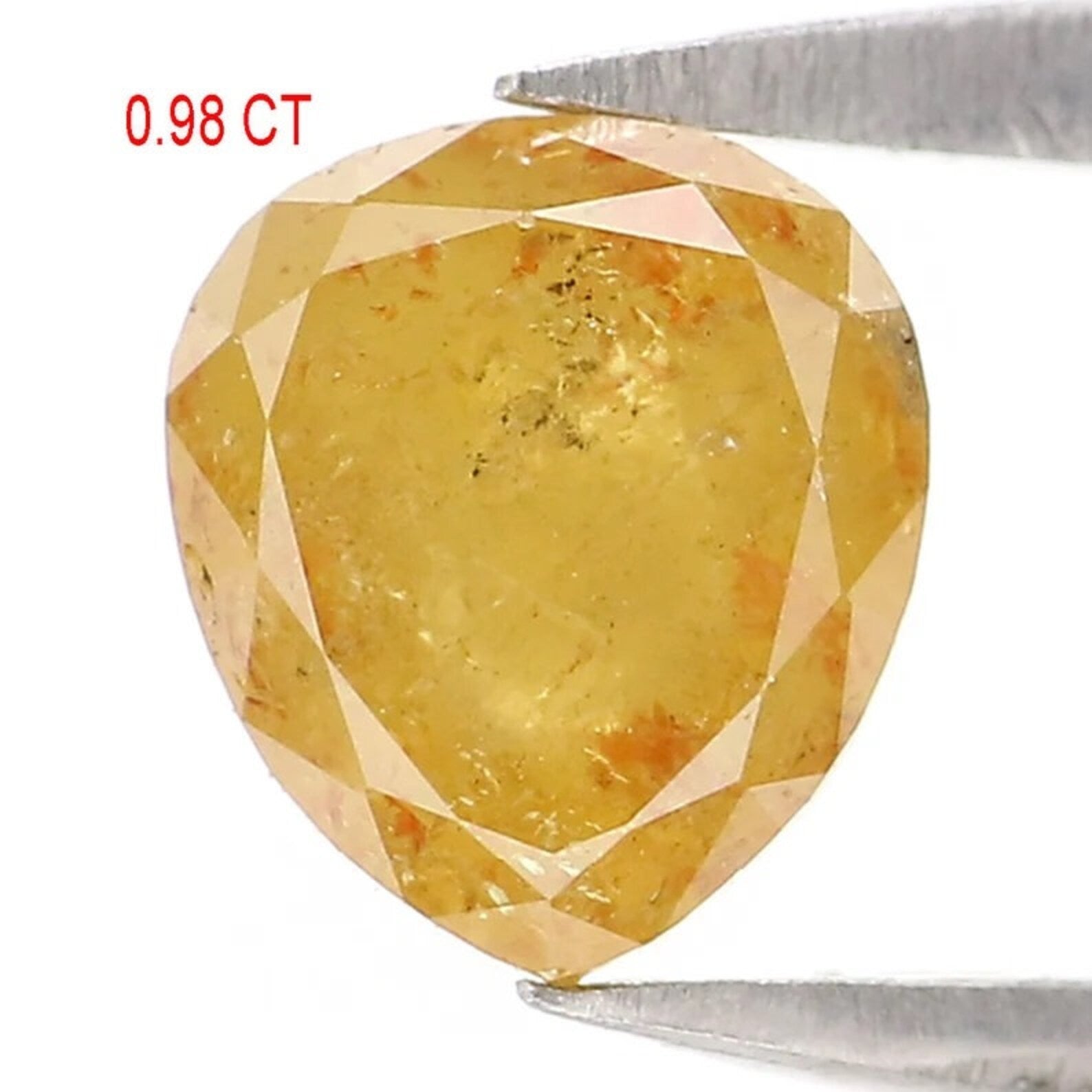 0.98 CT Natural Loose Heart Shape Diamond Yellow Color Heart Cut Diamond 6.15 MM Natural Loose Diamond Heart Shape Rose Cut Diamond QN2222