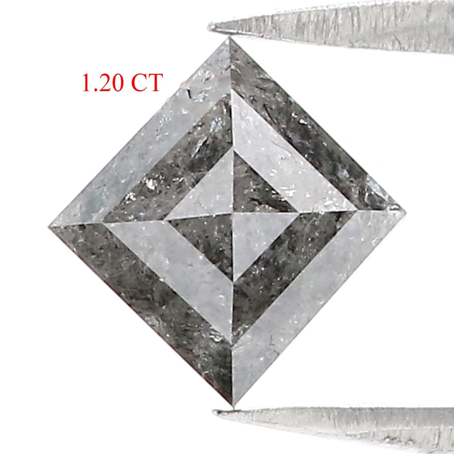 1.20 CT Natural Loose Kite Shape Diamond Salt And Pepper Kite Diamond 8.00 MM Natural Loose Diamond Black Grey Kite Rose Cut Diamond QN1322