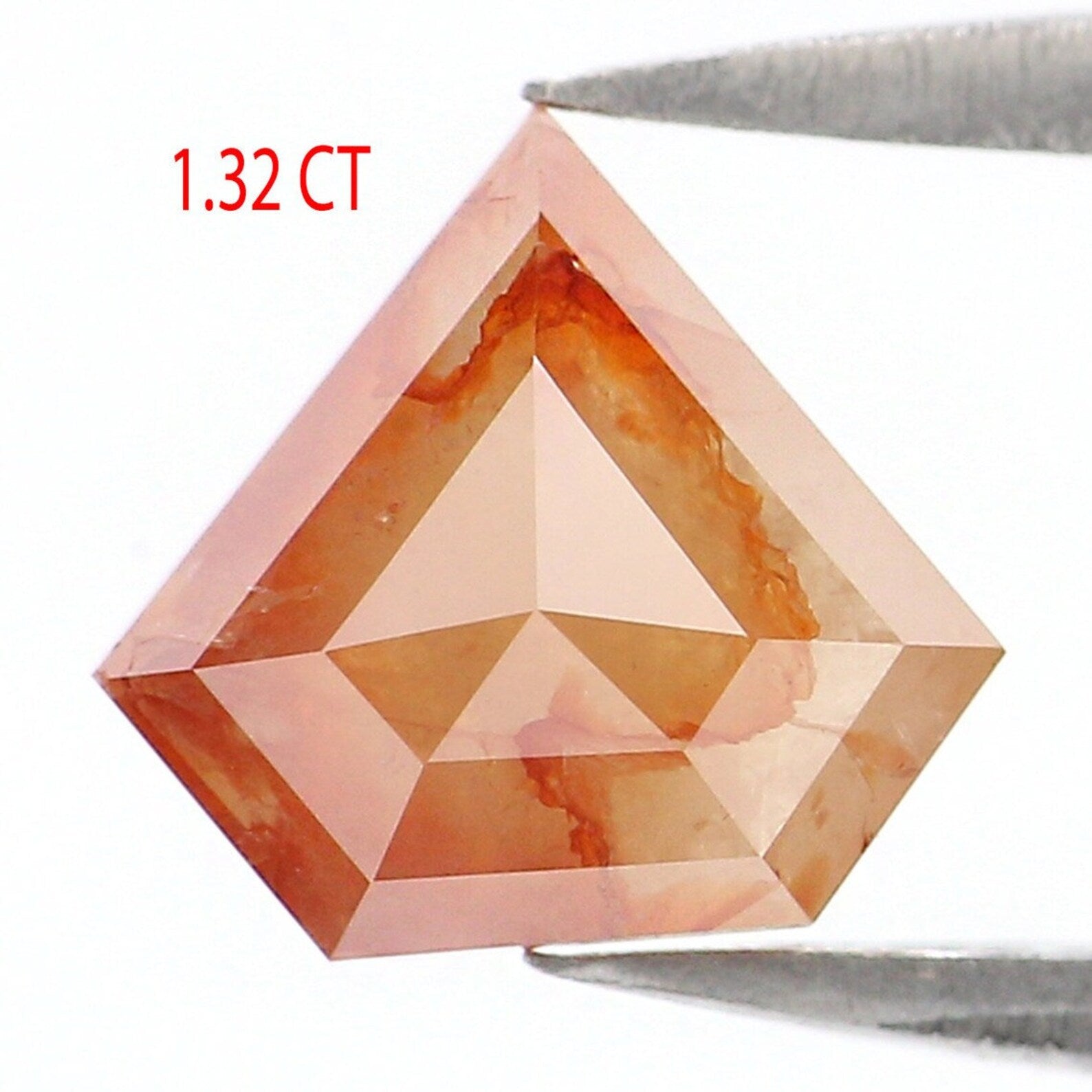 1.32 CT Natural Loose Shield Shape Diamond Grey Brown Color Shield Diamond 7.20 MM Natural Loose Diamond Shield Shape Rose Cut Diamond NQ230
