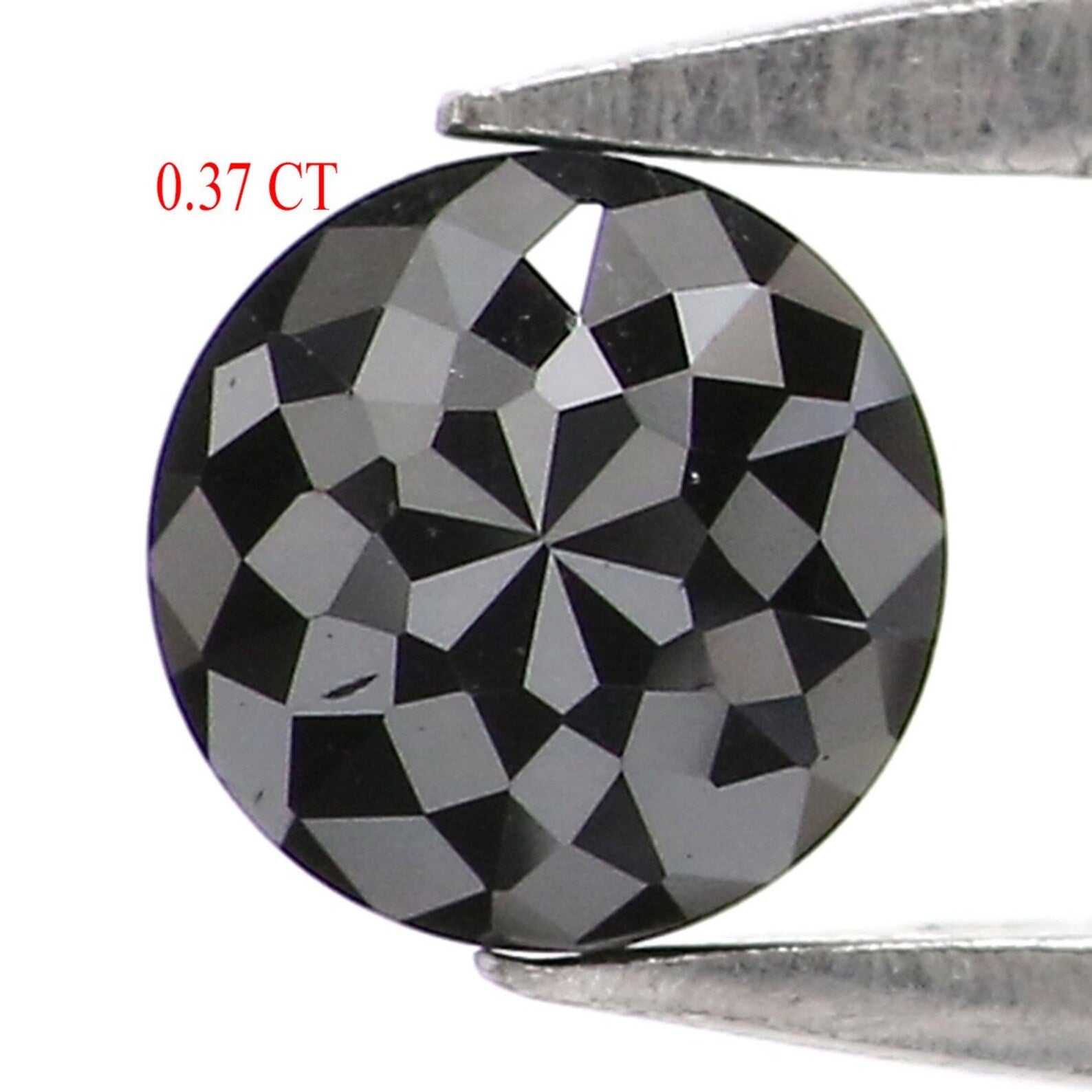 0.37 Ct Natural Loose Round Shape Diamond Black Color Round Diamond 4.00 MM Natural Loose Diamond Black Color Round Rose Cut Diamond NQ8303