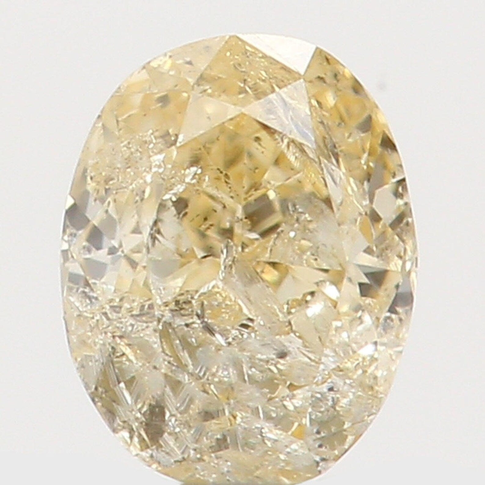 0.15 Ct Natural Loose Diamond Oval Light Yellow Color I1 Clarity 3.60 MM N7253