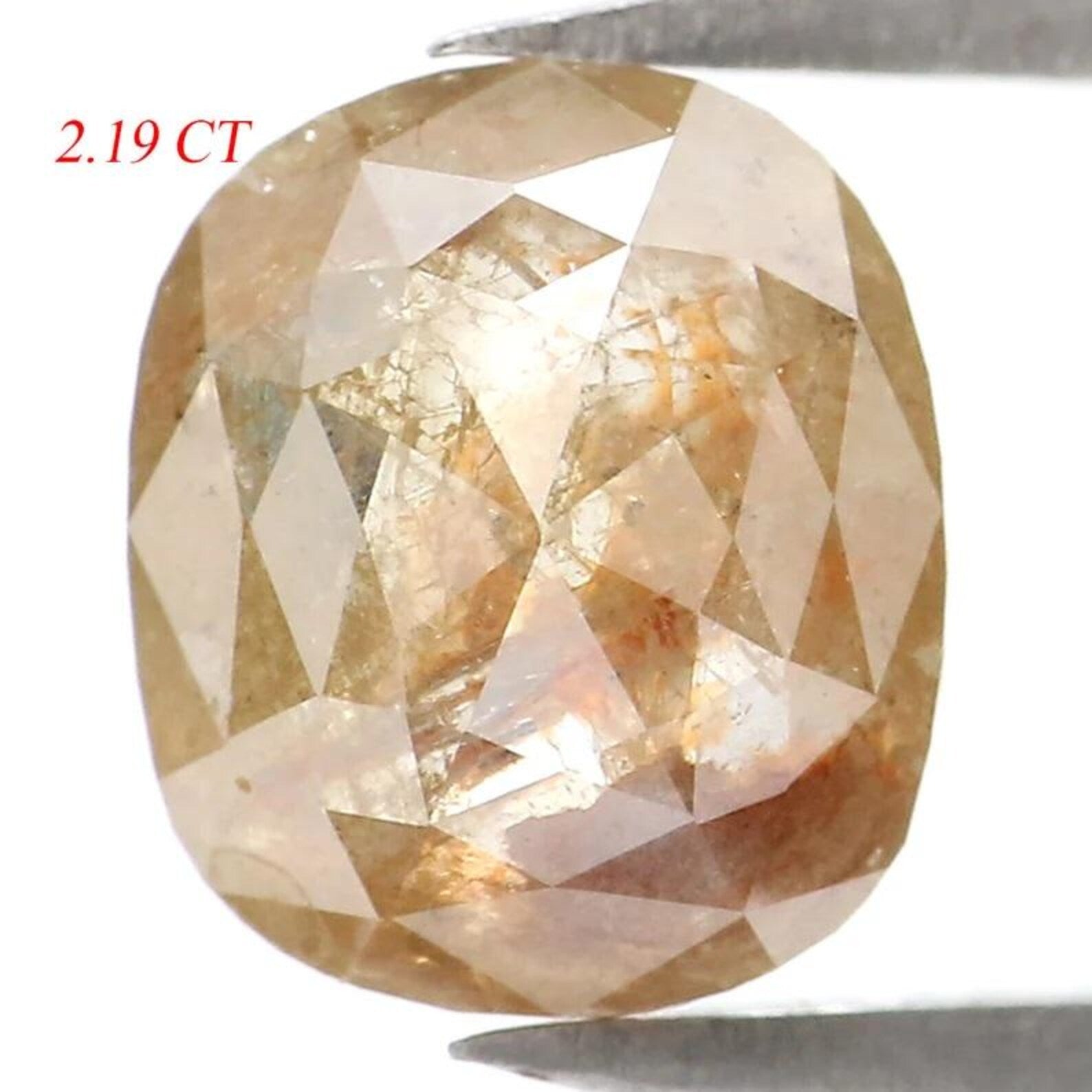 2.19 CT Natural Loose Oval Shape Diamond Brown Color Oval Cut Diamond 8.15 MM Natural Loose Diamond Yellow Color Oval Rose Cut Diamond NQ321