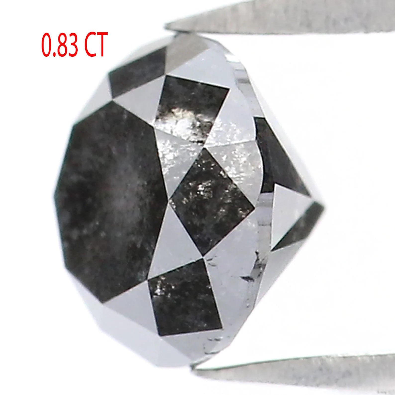 Natural Loose Round Diamond Black Grey Color 0.83 CT 5.40 MM Round Brilliant Cut Diamond KDN8714