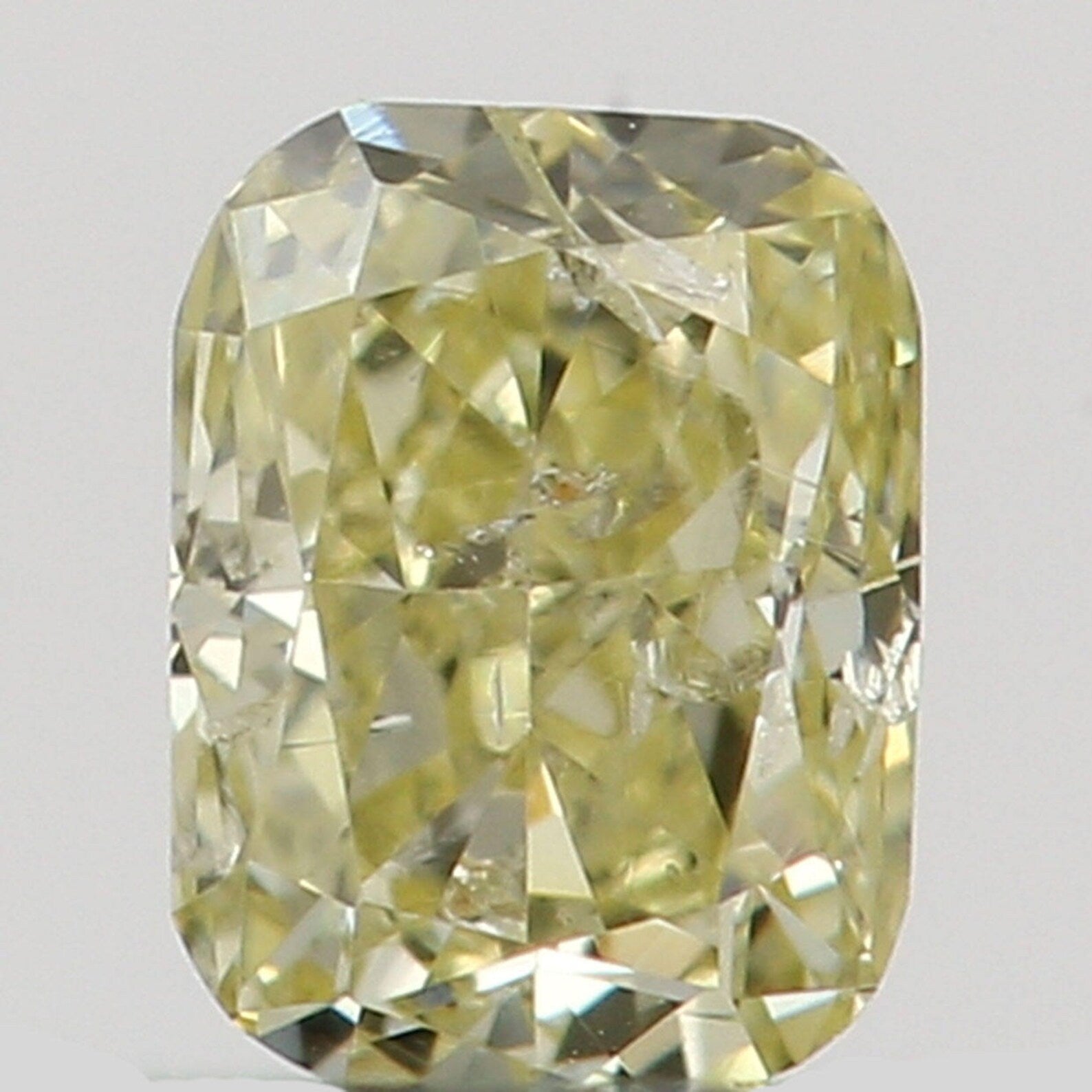 0.12 Ct Natural Loose Diamond Cushion Yellow Color I1 Clarity 3.10 MM N7335
