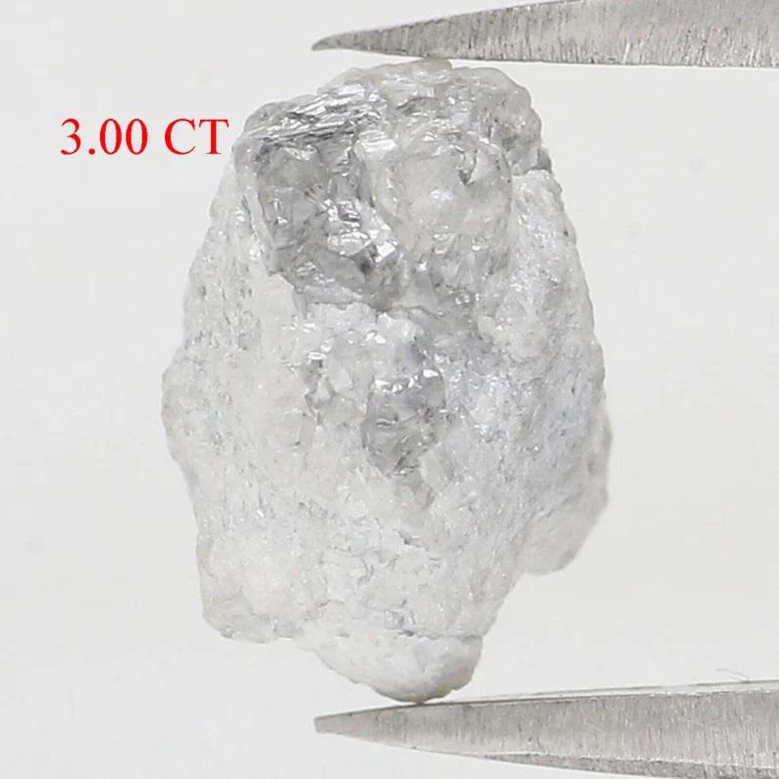 3.00 CT Natural Loose Rough Uncut Diamond Gray Color Rough Shape Diamond 9.05 MM Natural Loose Diamond Rough Irregular Cut Diamond NQ2325