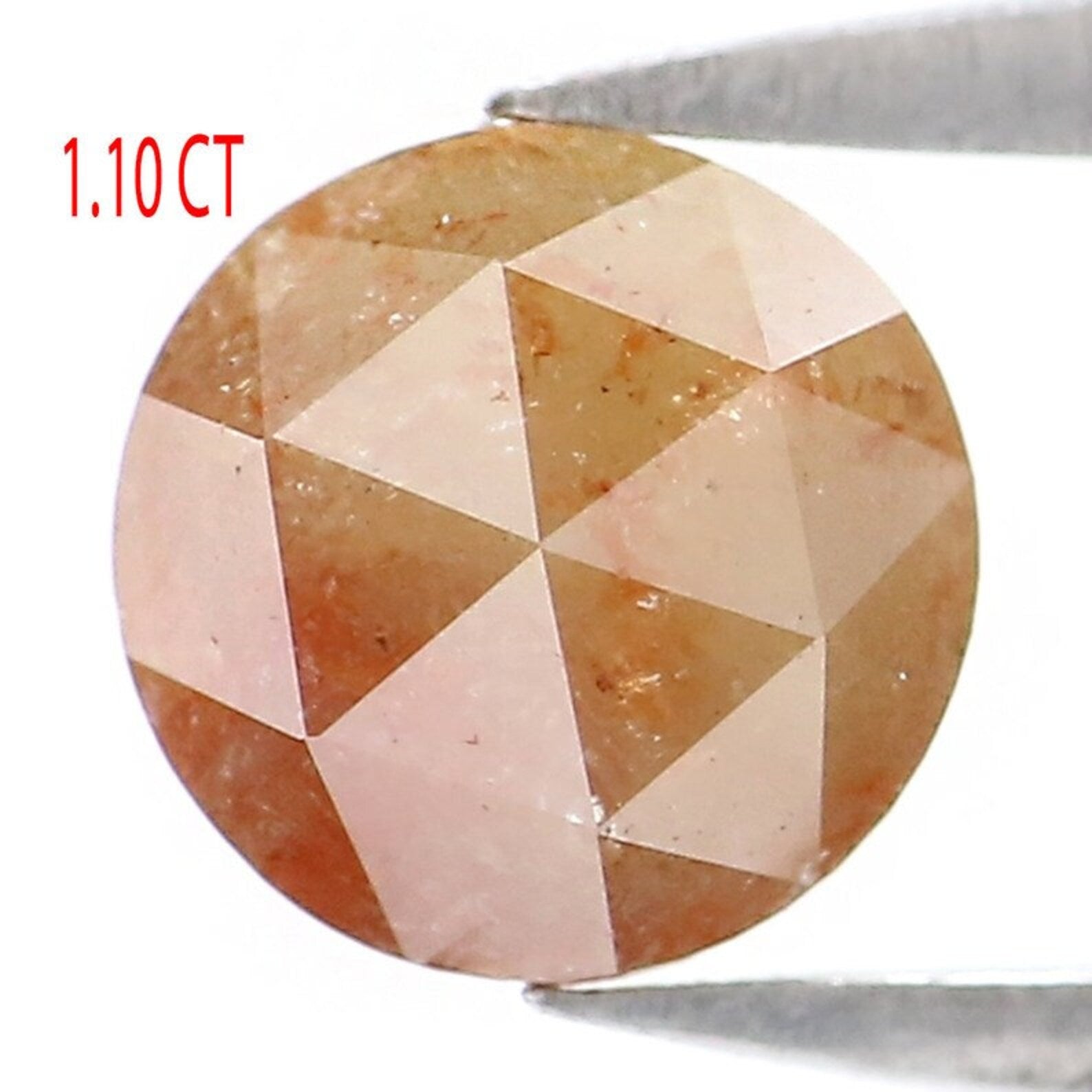 1.10 Ct Natural Loose Round Shape Diamond Yellow Brown Color Round Cut Diamond 5.80 MM Natural Loose Diamond Round Rose Cut Diamond NQ102