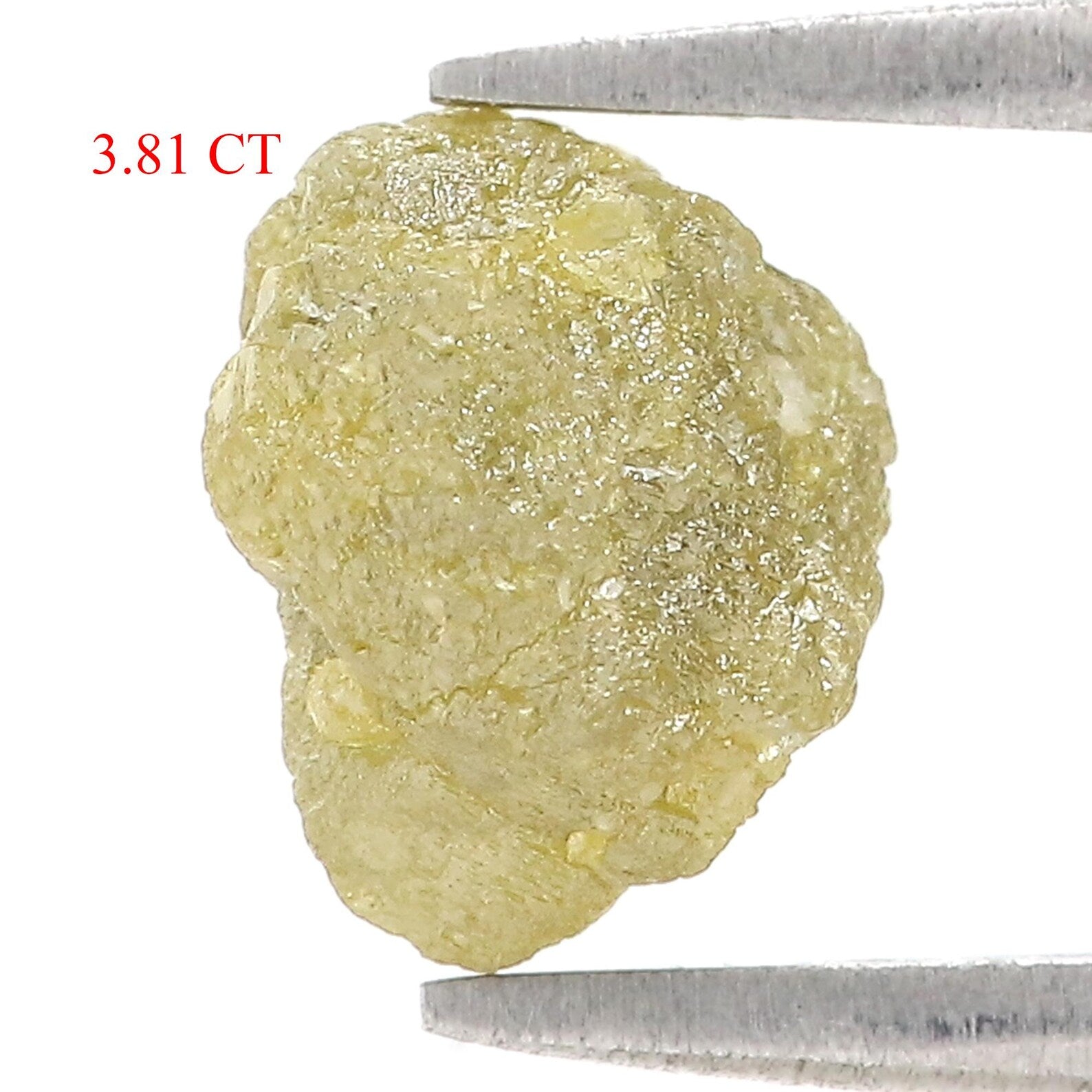 3.81 CT Natural Loose Rough Shape Diamond Yellow Color Rough Uncut Diamond 9.15 MM Natural Grey Color Rough Irregular Cut Diamond NQ2575