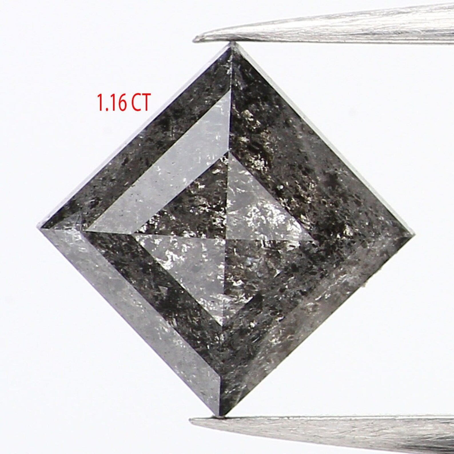 1.16 CT Natural Loose Kite Shape Diamond Salt And Pepper Kite Cut Diamond 7.90 MM Natural Loose Diamond Black Grey Kite Shape Diamond QN1266