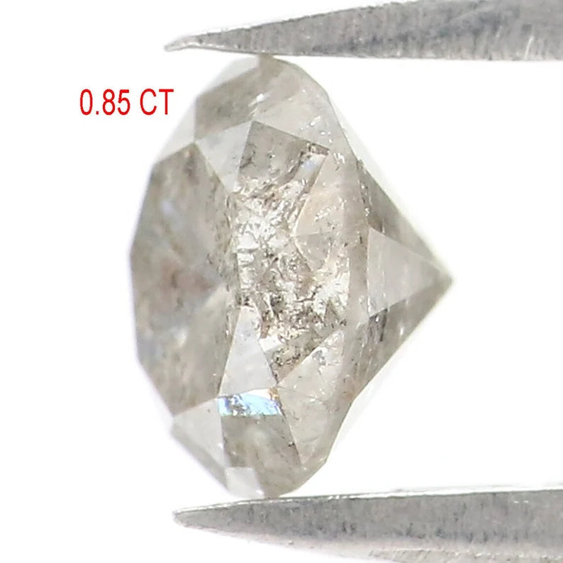 0.85 CT Natural Loose Round Brilliant Cut Grey Color Round Shape Diamond 5.80 MM Natural Loose Diamond Grey Color Round Shape Diamond NQ7029