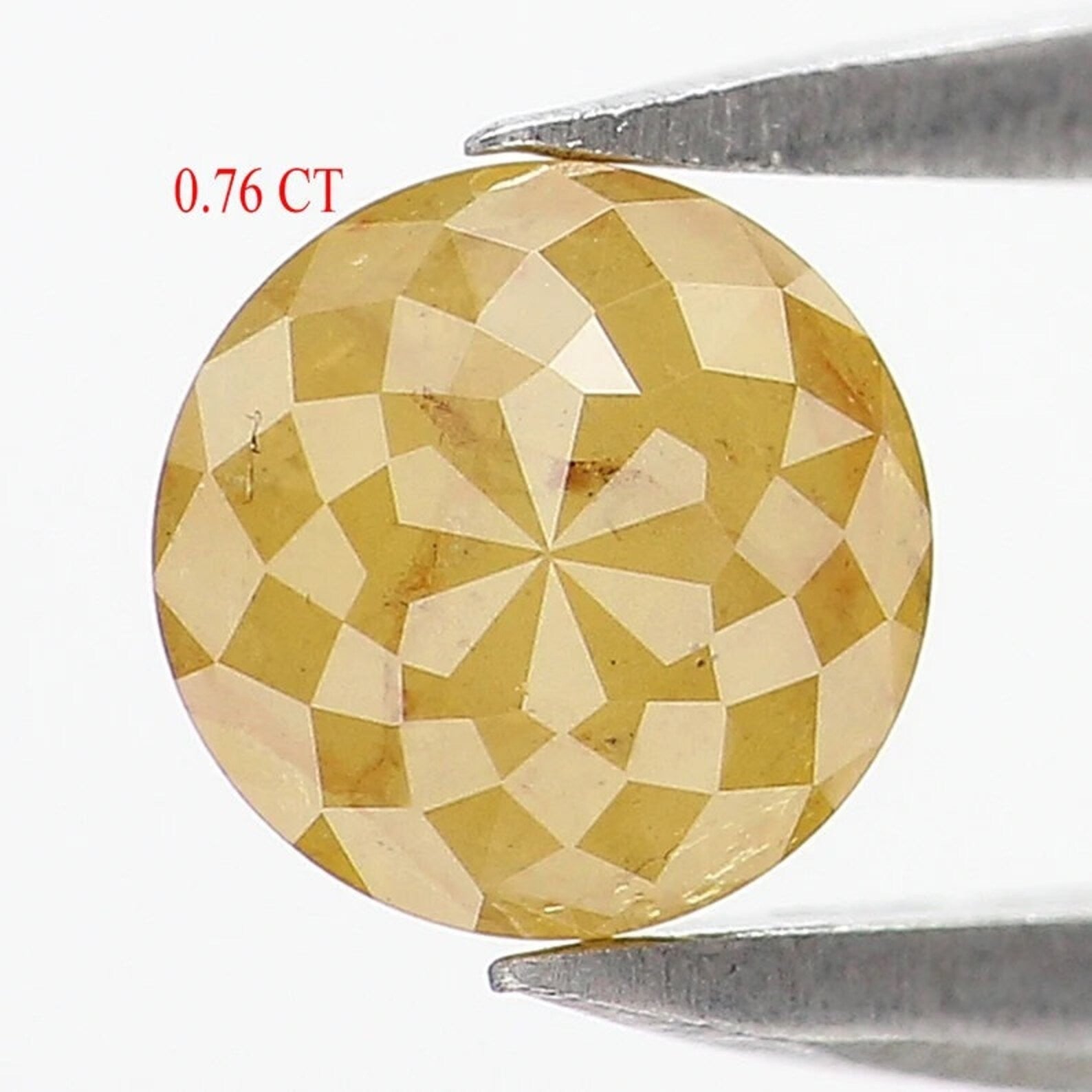 0.76 Ct Natural Loose Round Shape Diamond Yellow Color Round Cut Diamond 5.05 MM Natural Loose Yellow Color Round Rose Cut Diamond NQ1703