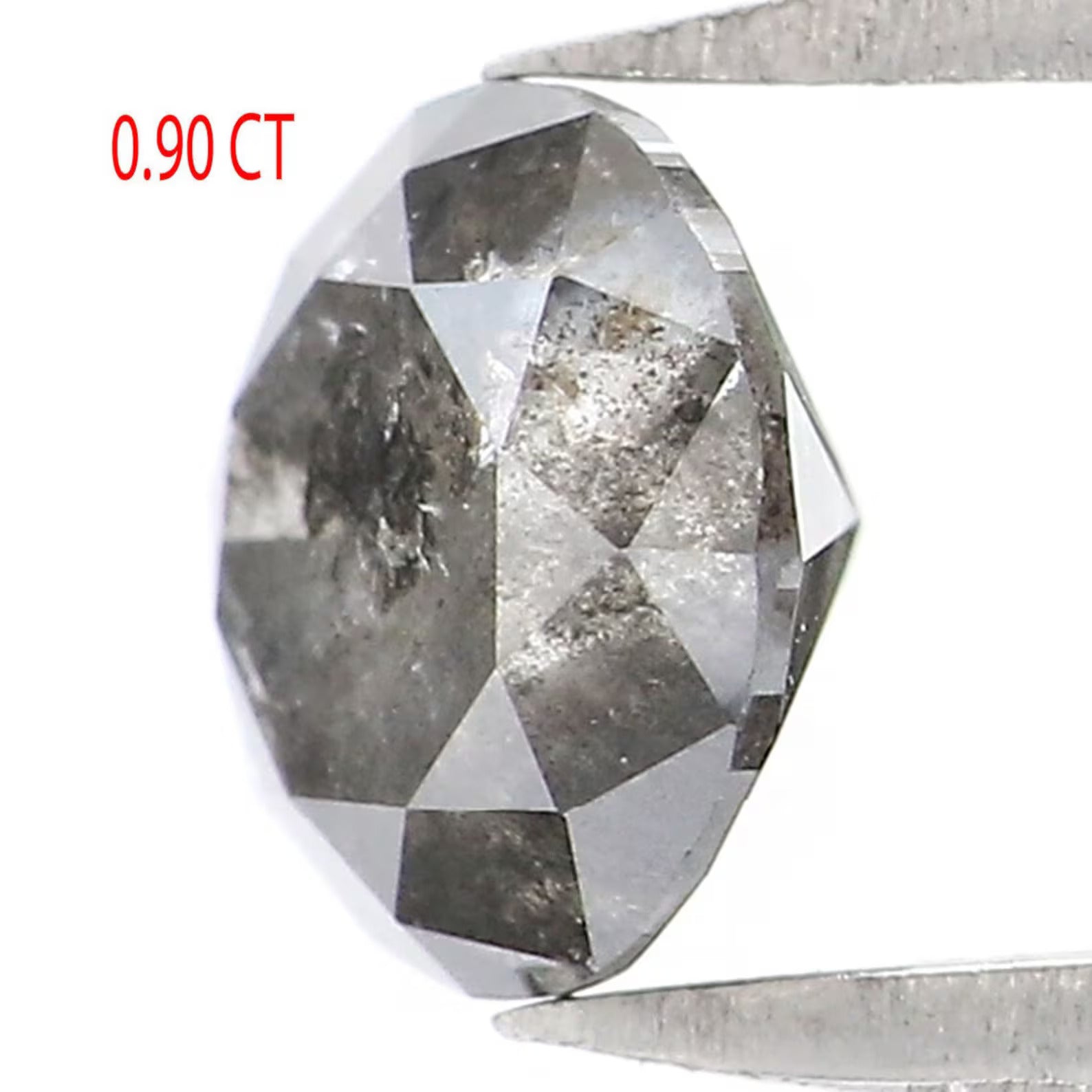 0.90 CT Natural Loose Round Shape Diamond Salt And Pepper Round Diamond 5.90 MM Natural Black Grey Color Round Brilliant Cut Diamond NQ9076