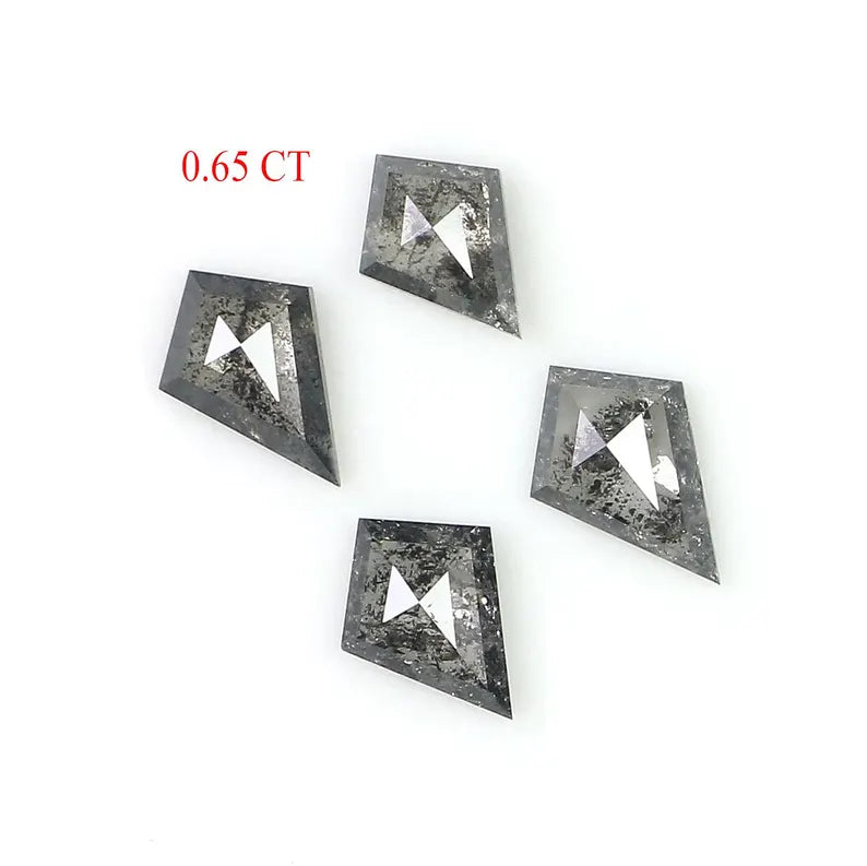 0.65 CT Natural Loose Kite Shape Diamond Salt And Pepper Kite Cut Diamond 5.35 MM Natural Loose Kite Cut Black Grey Color Diamond NQ2408