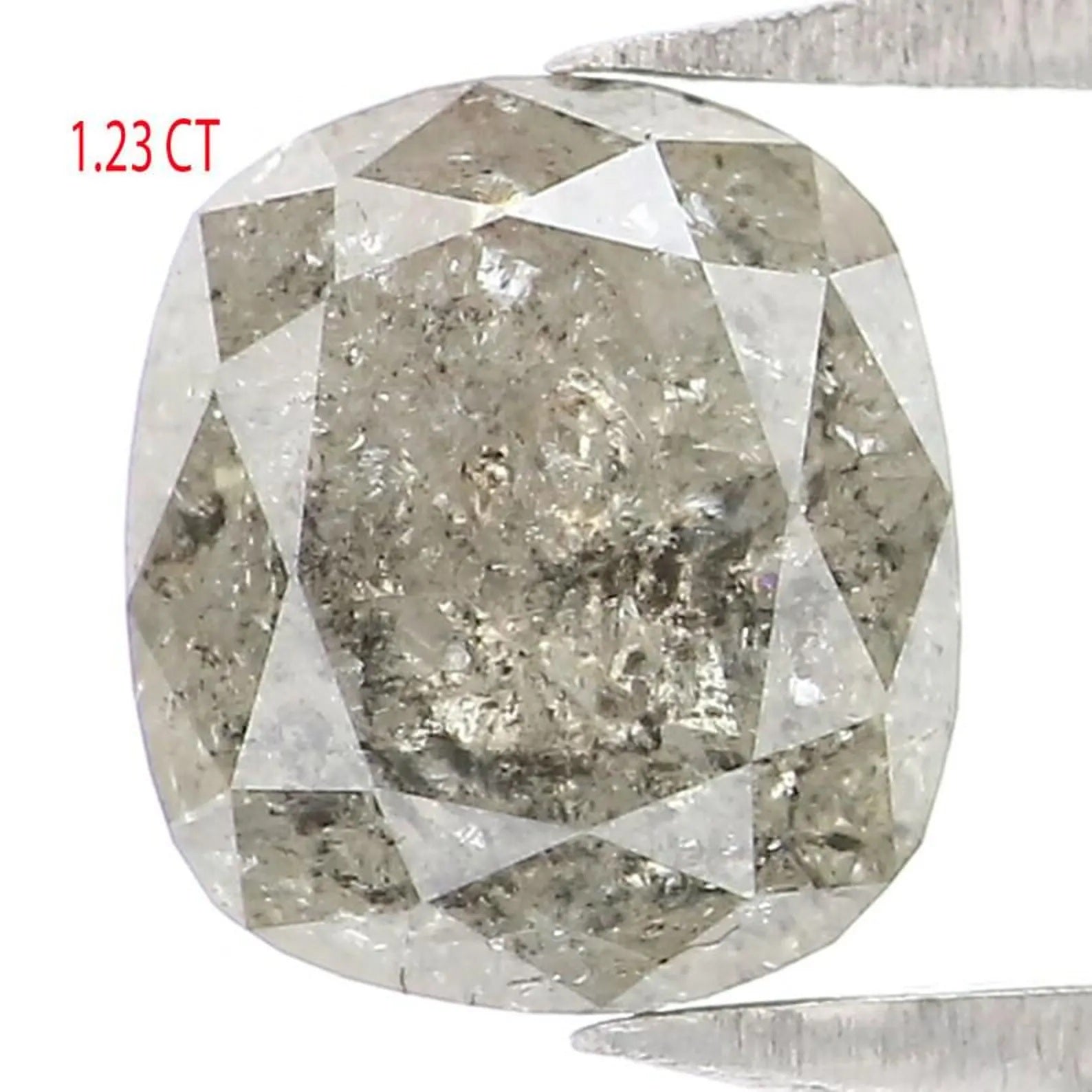 1.23 CT Natural Loose Oval Shape Diamond Salt And Pepper Oval Cut Diamond 6.40 MM Natural Loose Black Grey Shape Rose Cut Diamond NQ9120