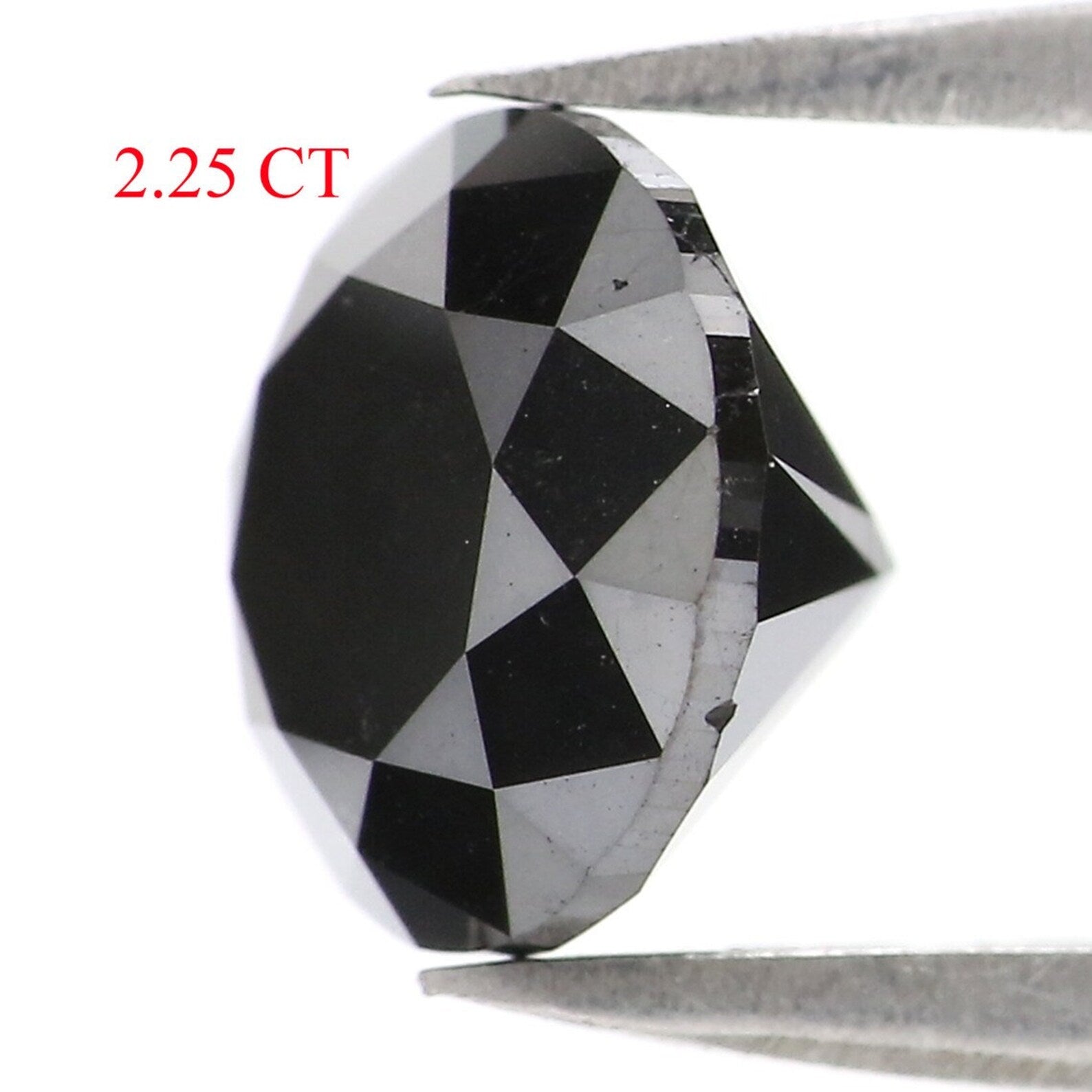 2.25 CT Natural Loose Round Brilliant Cut Diamond Black Color Round Diamond 7.75 MM Natural Loose Diamond Black Round Shape Diamond NQ2415