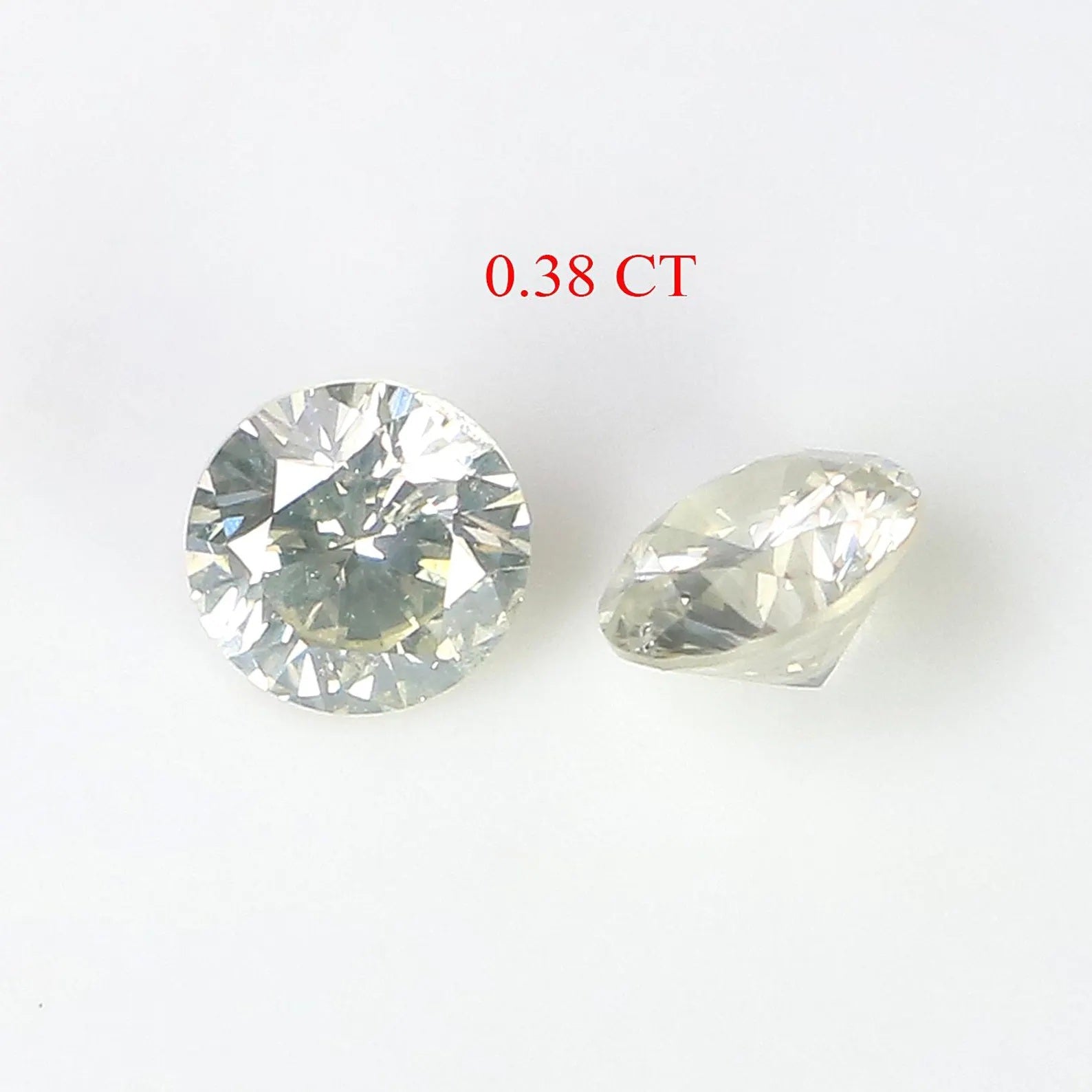 0.38 CT Natural Loose Round Cut Pair Diamond White -I Color Round Diamond 3.60 MM Natural White -I Color Round Brilliant Cut Diamond NQ1954